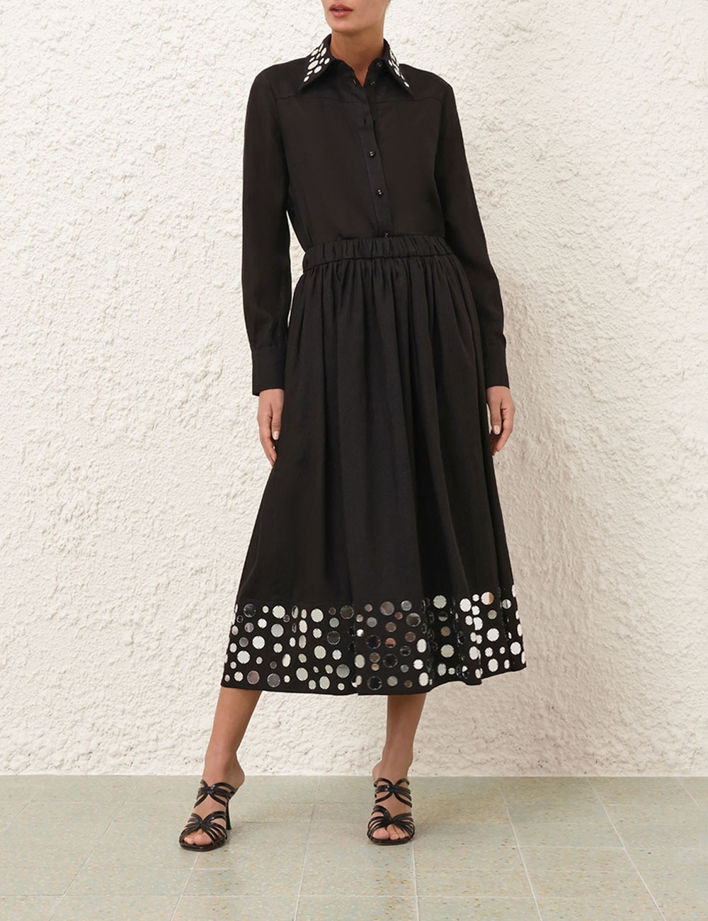 EDEN MIRROR MIDI SKIRT - 2