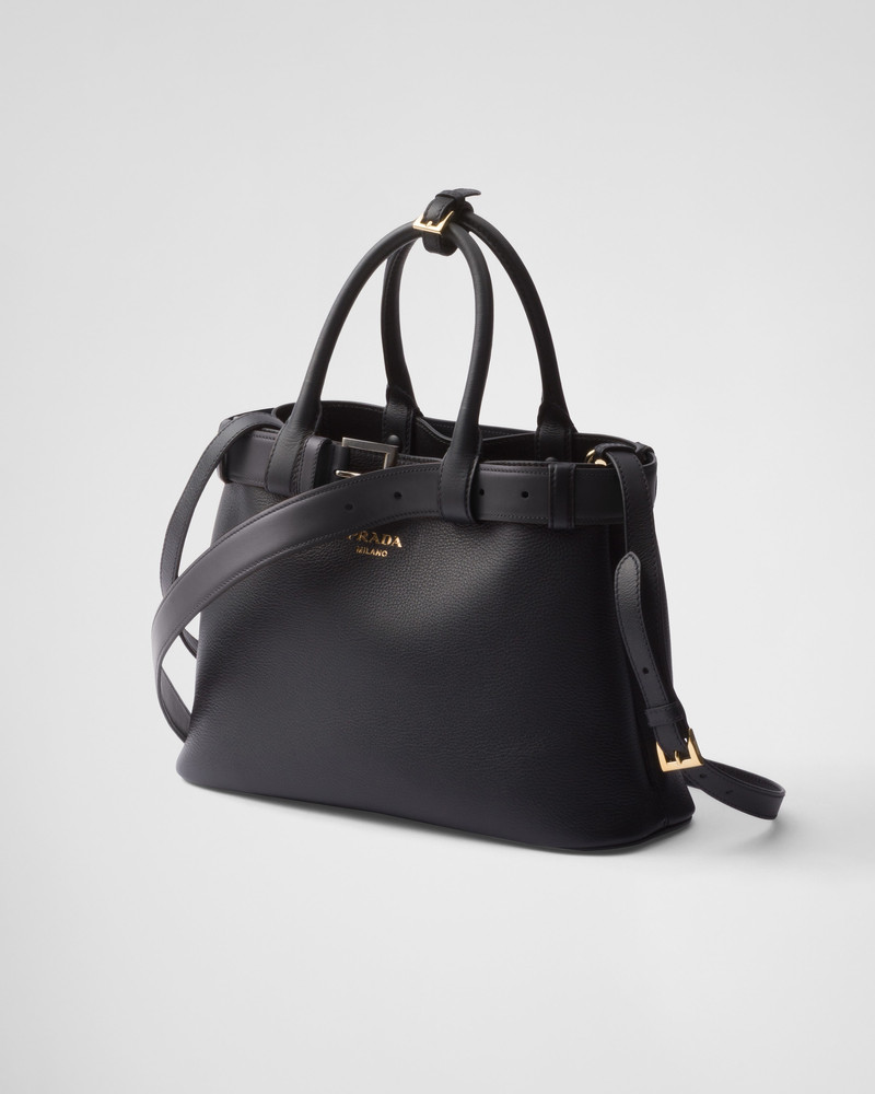 Prada Buckle medium leather handbag with belt 3