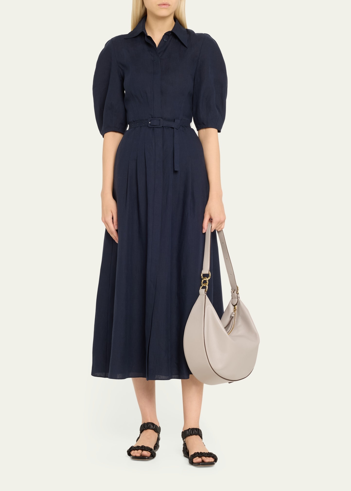 Twyla Large Calf Leather Hobo Bag - 5