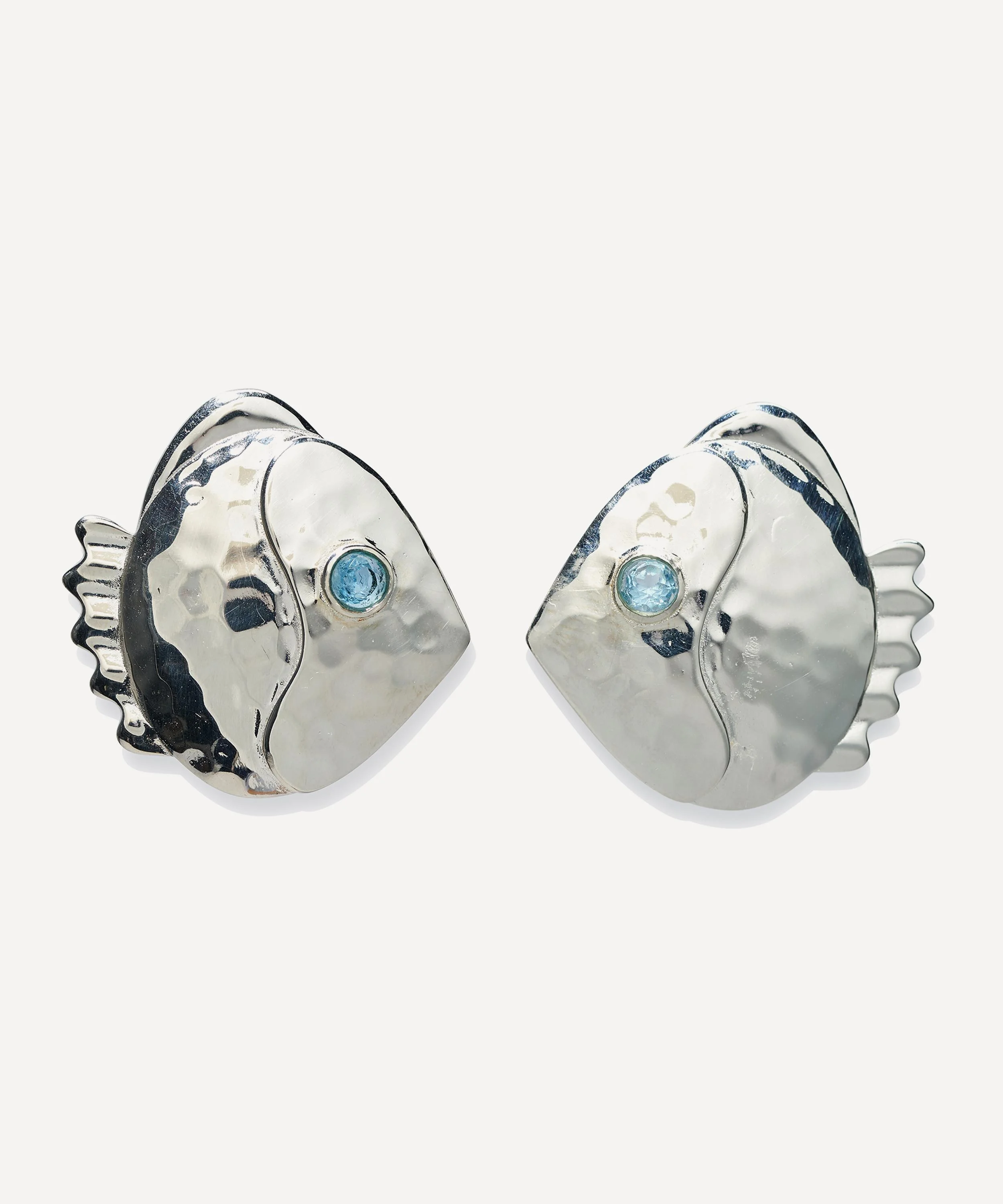 Silver-Plated Mikuni Stud Earrings - 1