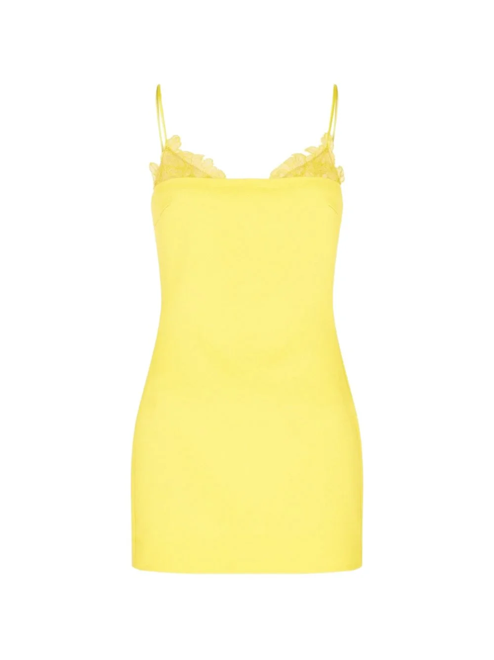 lace trim-detail mini dress - 1