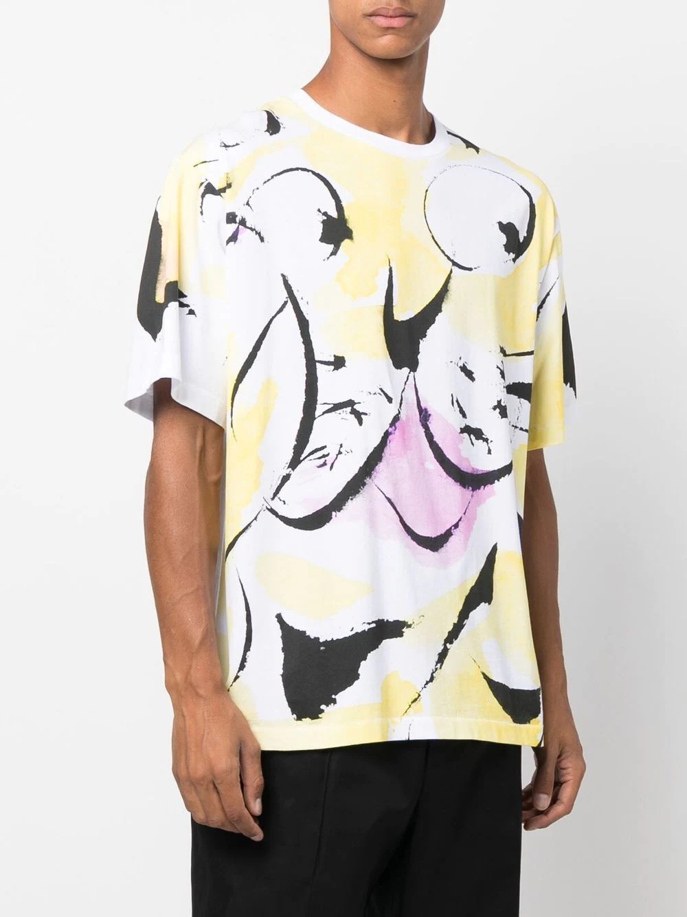 abstract-print short-sleeve T-shirt - 3