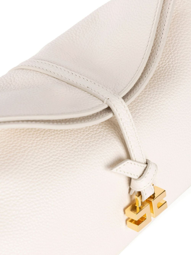 Boulevard leather tie-fastening clutch 4