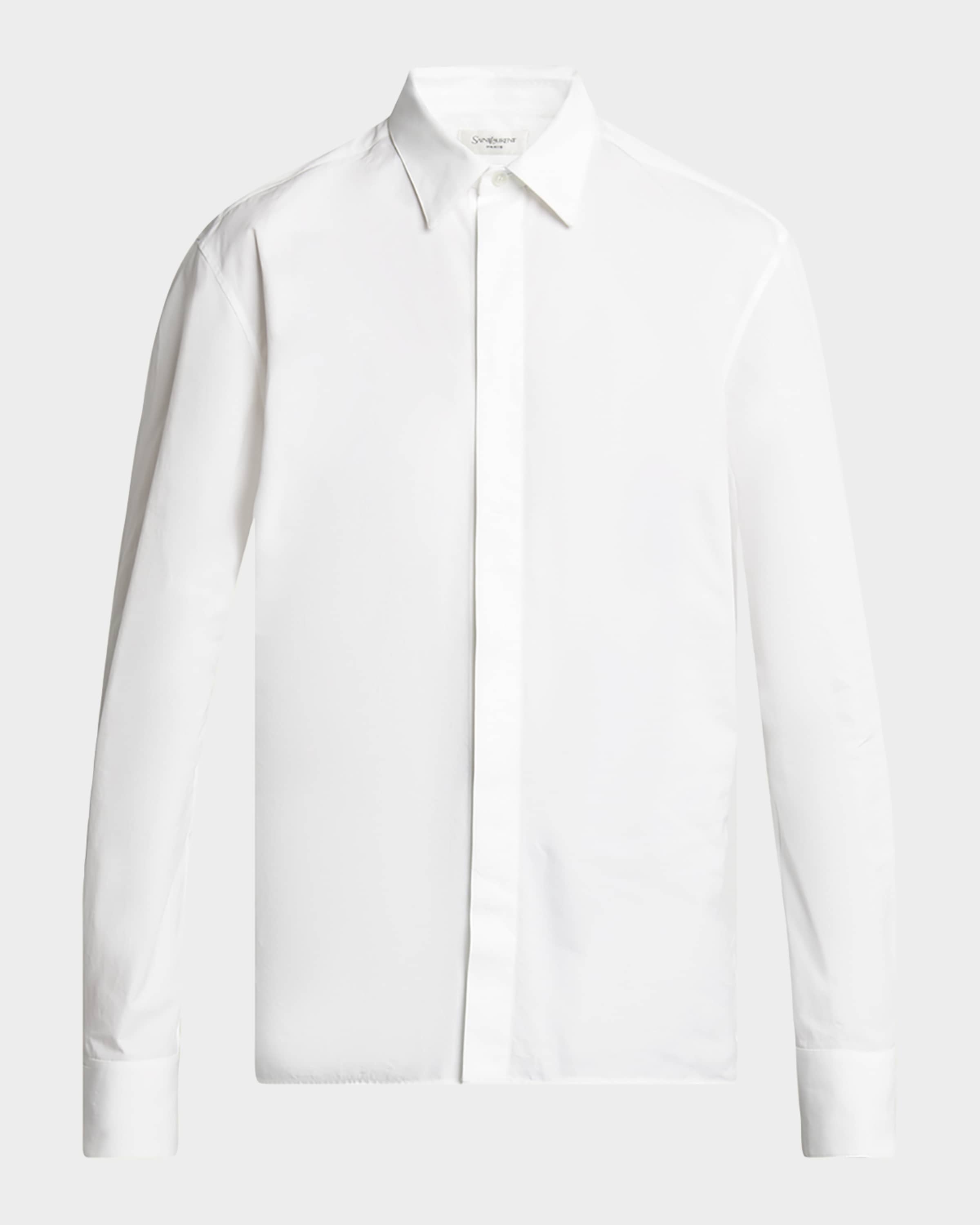 Men's Solid Cotton Sport Shirt - 2