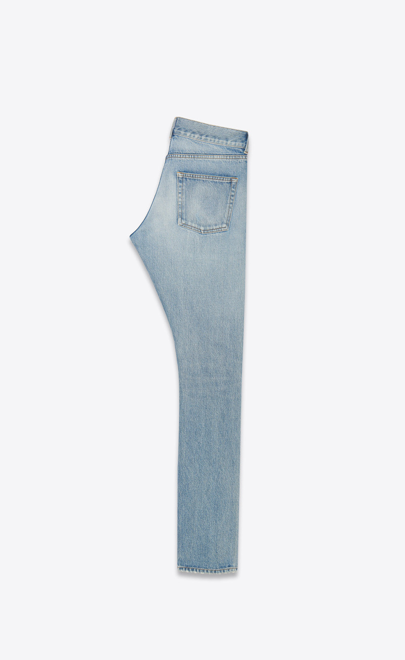 SAINT LAURENT slim-fit jeans in hawaii blue denim outlook