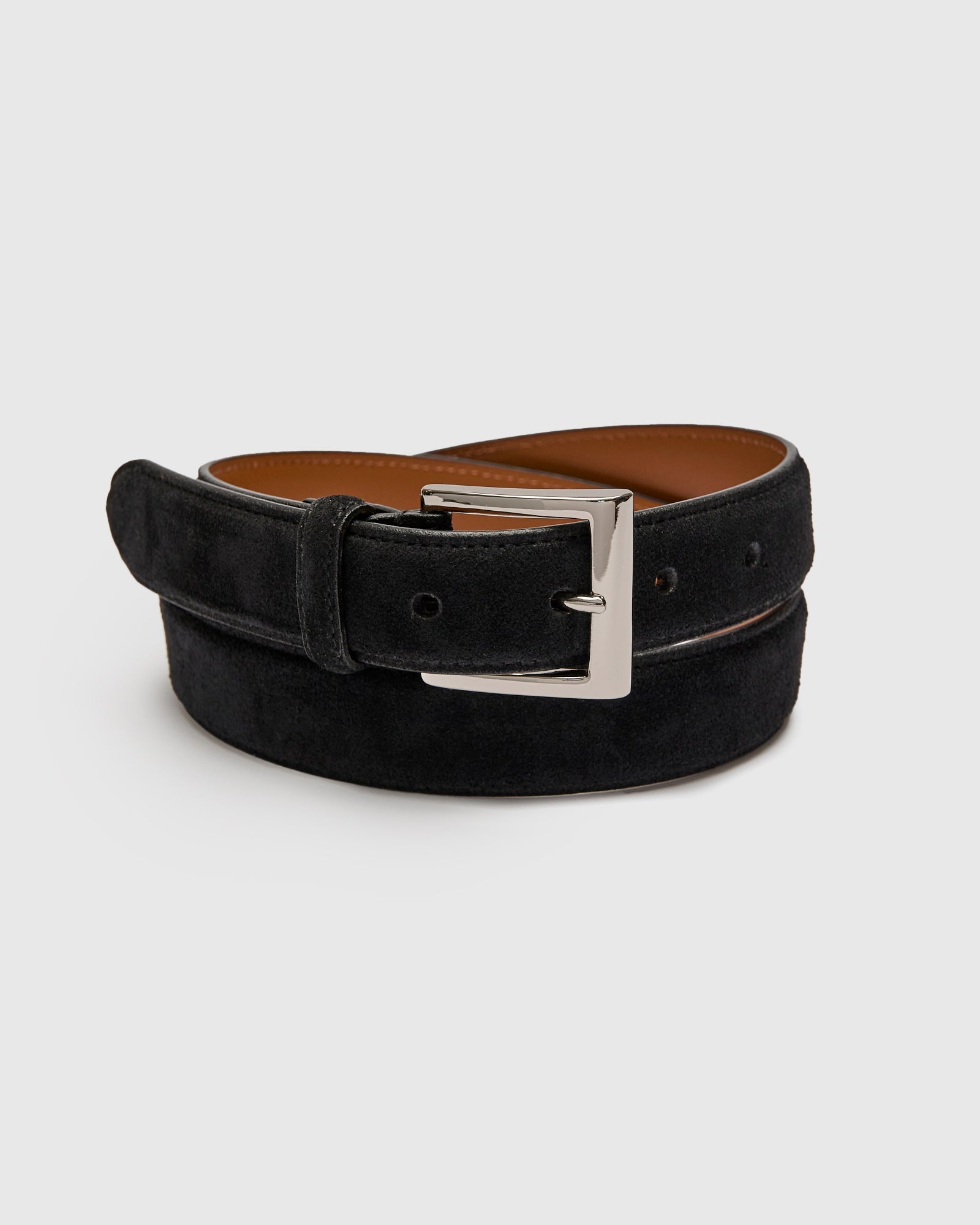 Suede Belt in Black - 1