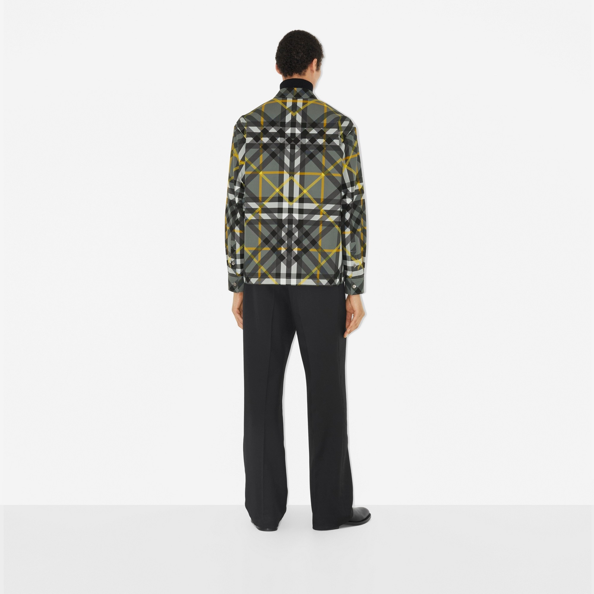 Layered Check Cotton Harrington Jacket - 4