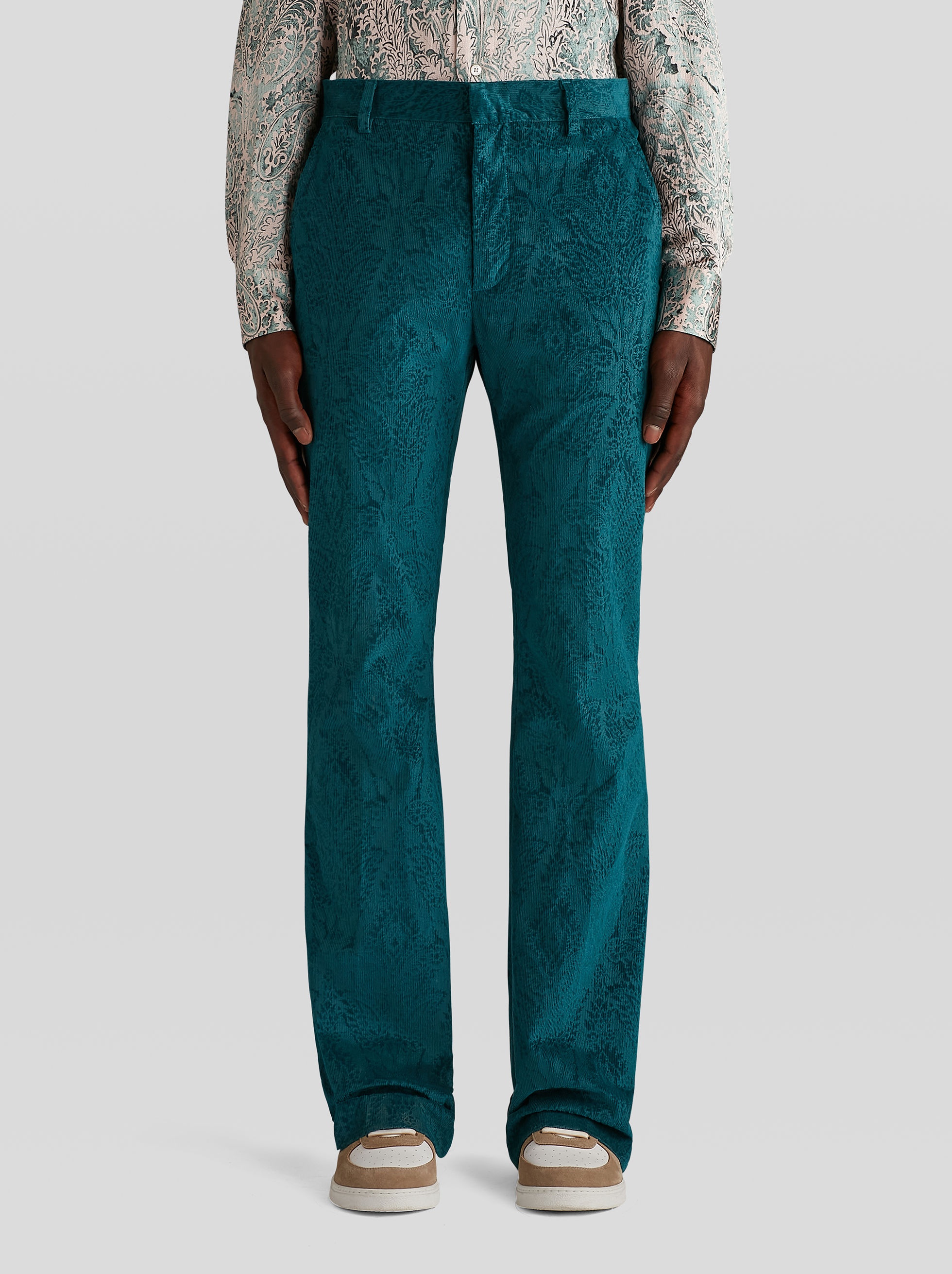 PAISLEY VELVET TROUSERS - 2