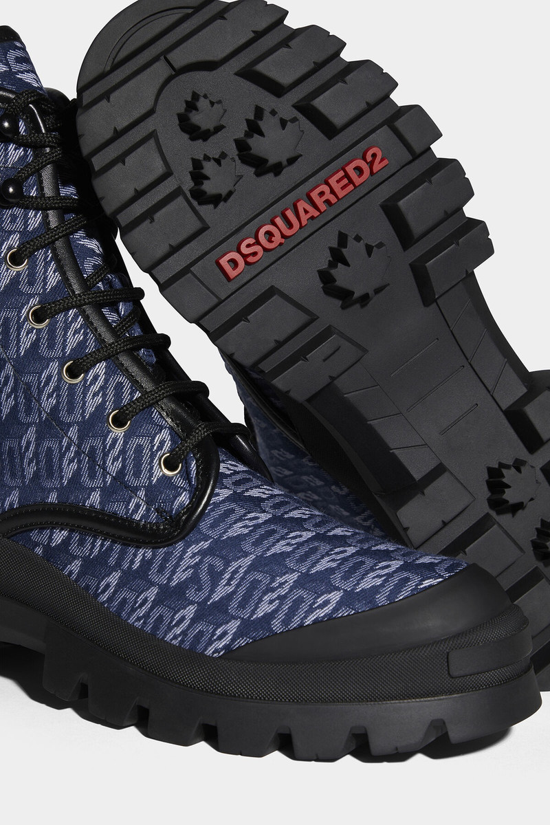 D2 MONOGRAM TANK COMBAT ANKLE BOOTS 4