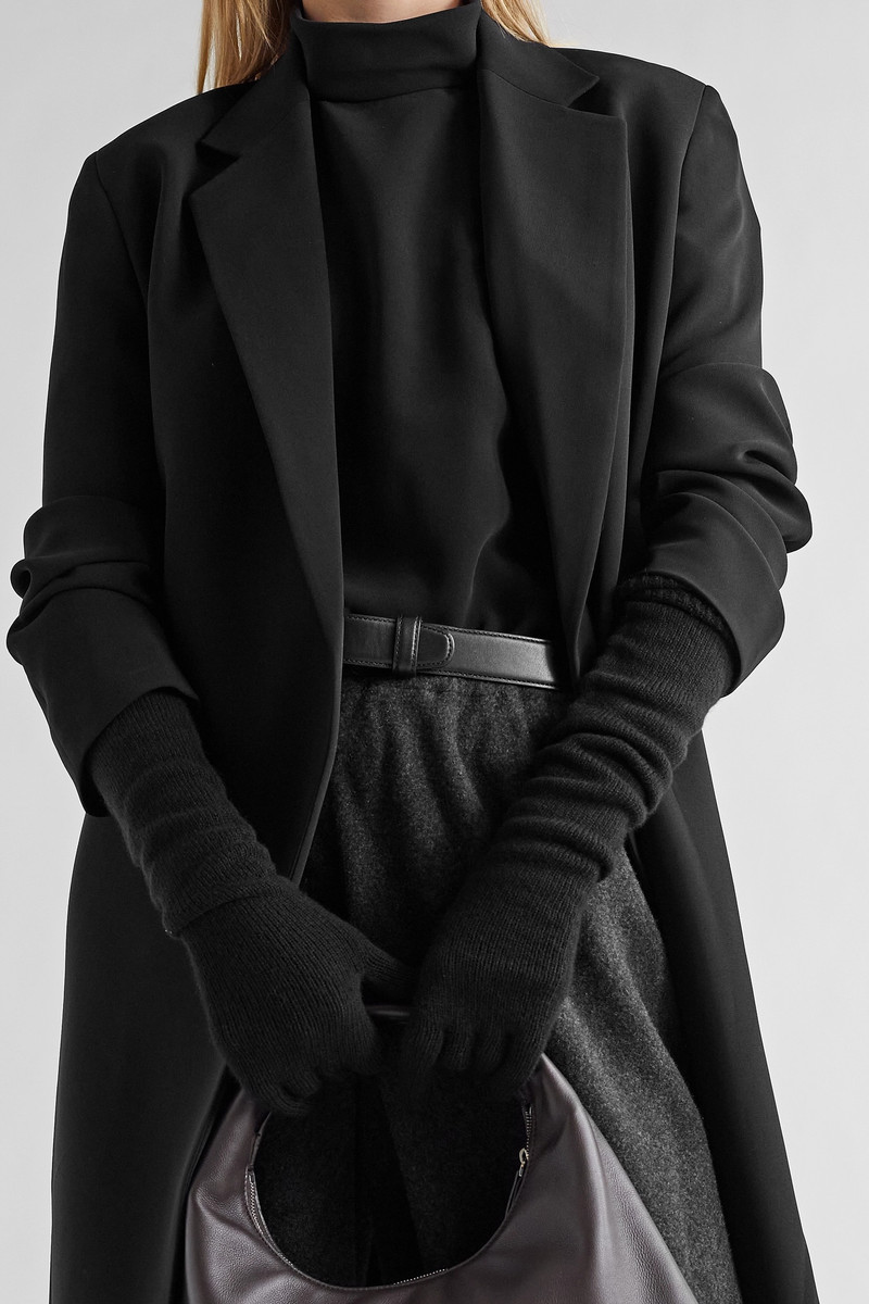 The Row Dovera ribbed cashmere gloves outlook