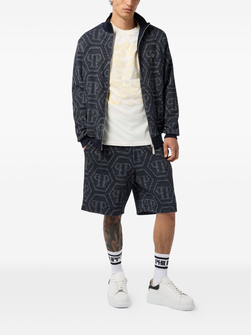 PHILIPP PLEIN jacquard monogram jacket outlook