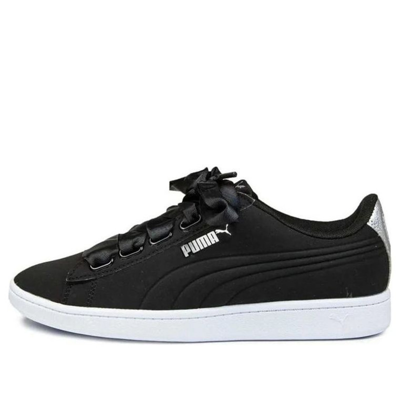 (WMNS) PUMA Vikky Ribbon VT 'Black Silver' 367658-02 - 1