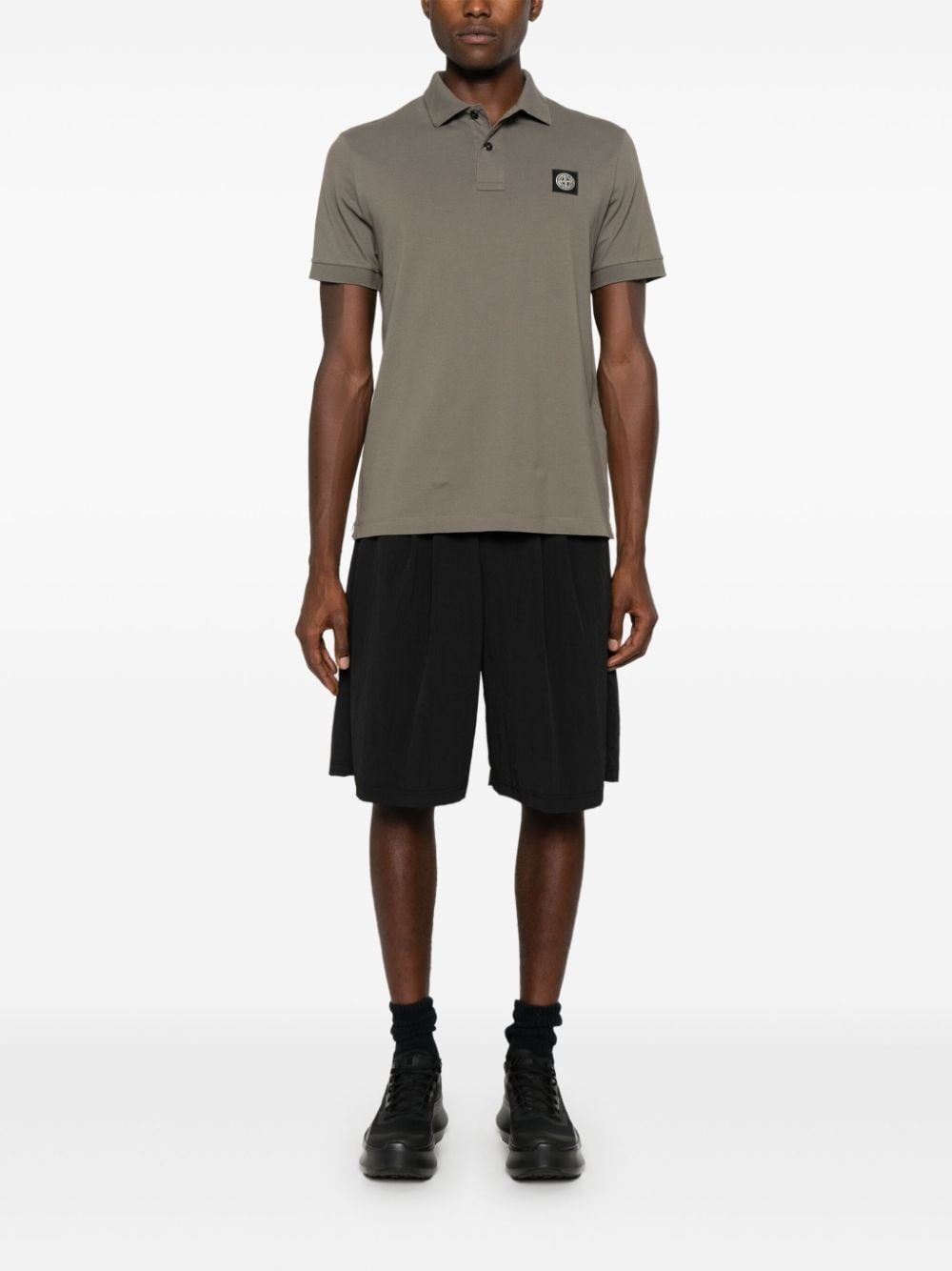 Compass-badge polo shirt - 2