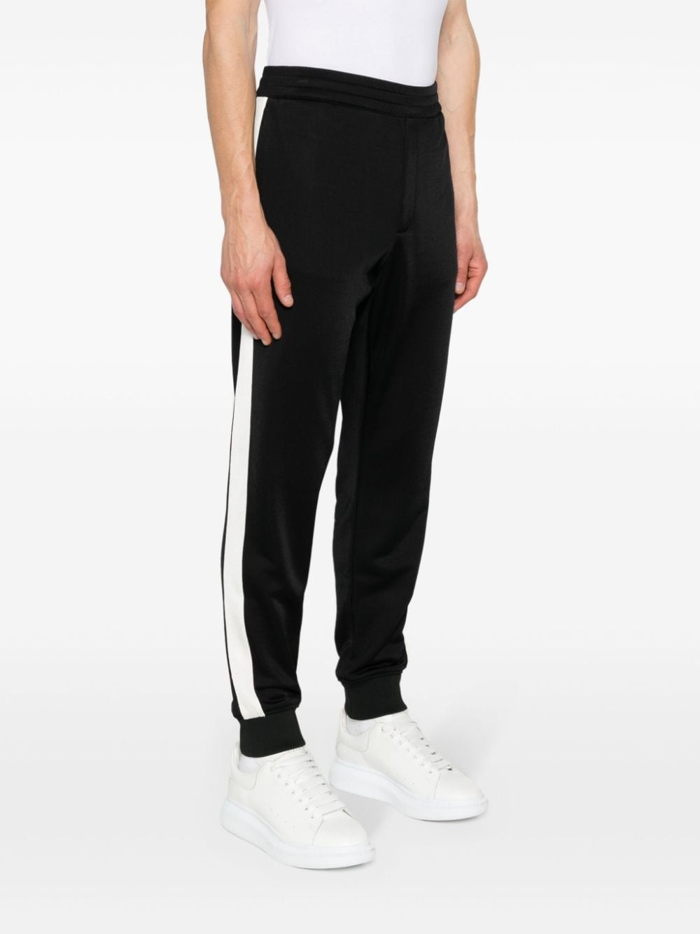 embroidered-logo contrast-panel track pants - 3