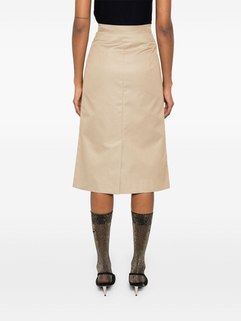 twill midi dress - 4