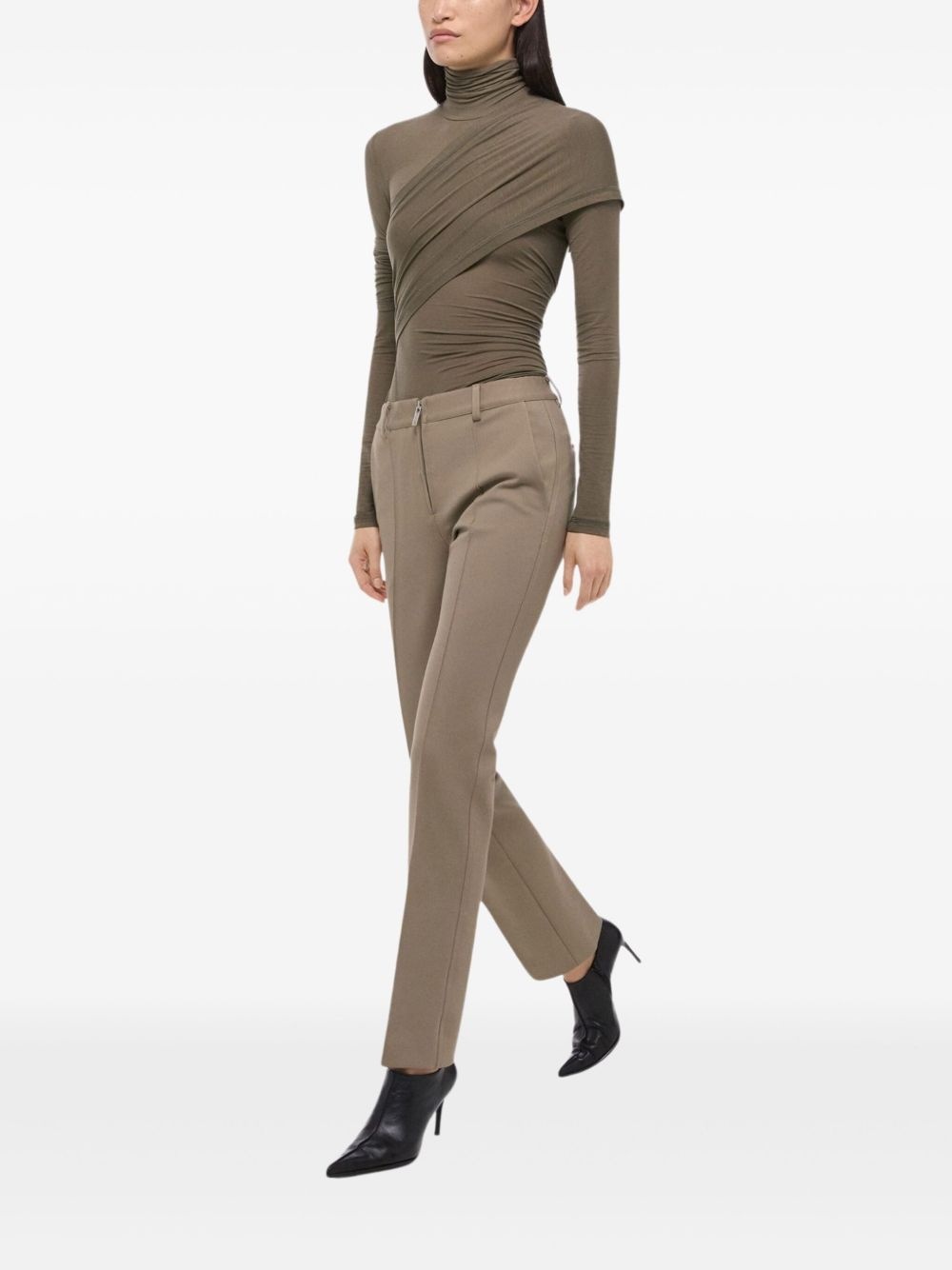 straight-leg trousers - 6