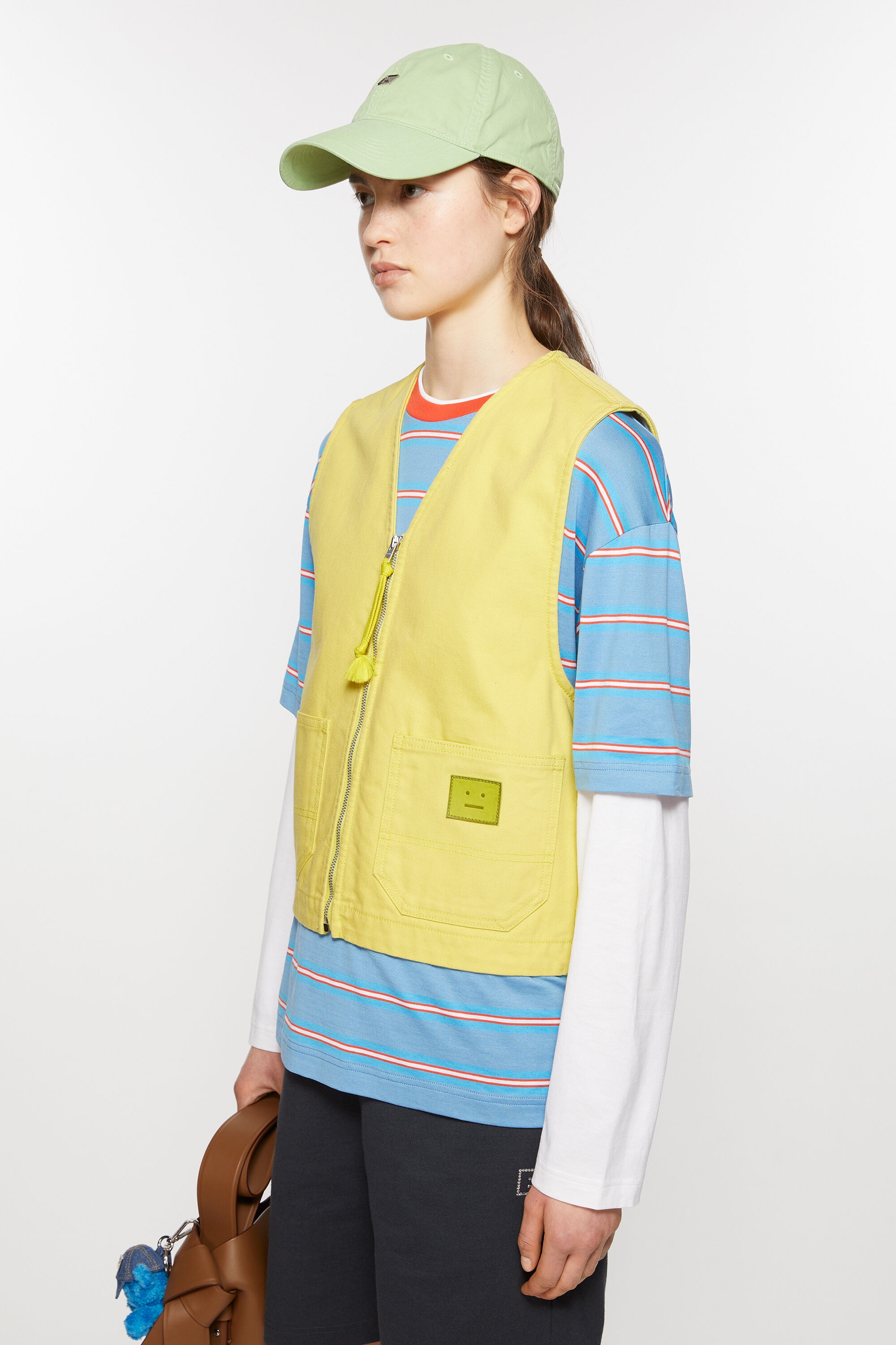 Canvas vest jacket - Dusty yellow - 3