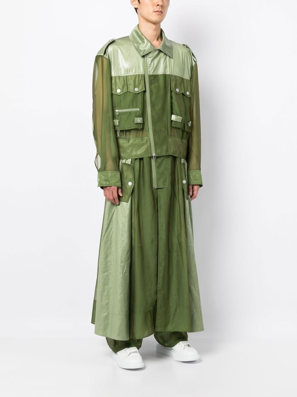 sheer-panelling jacket - 3