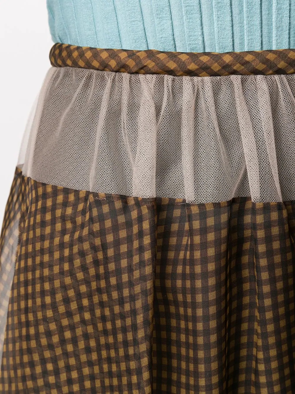 Vichy pattern organza skirt - 5