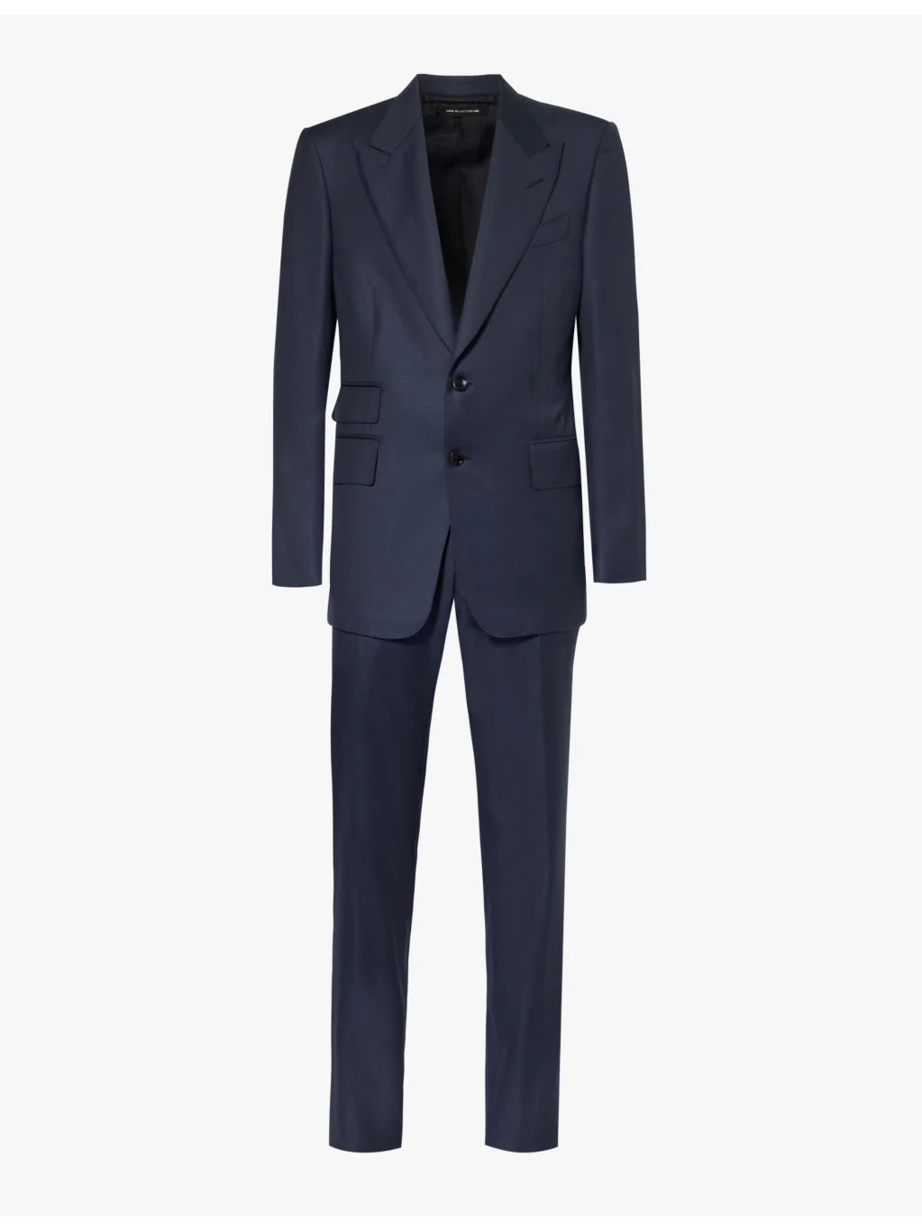 Shelton-fit single-breasted sharkskin wool suit - 1