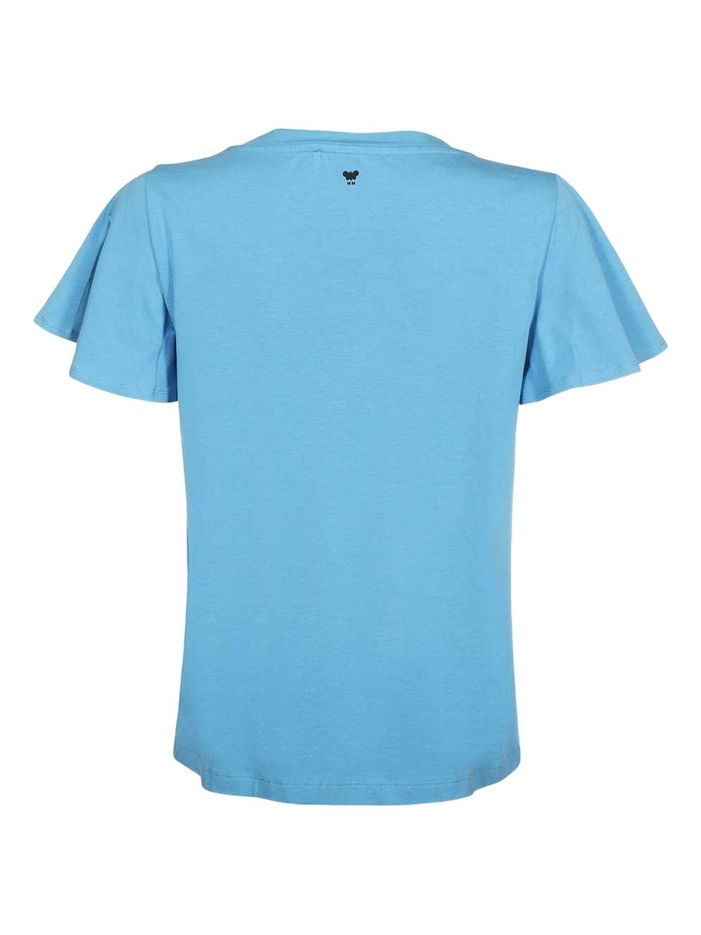 V-neck ruffled-sleeve T-shirt - 2
