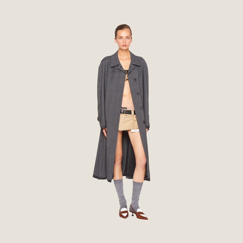 Single-breasted Prince of Wales check wool coat - 2