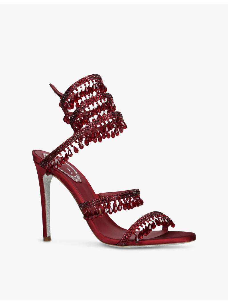 RENE CAOVILLA Chandelier 105 Crystal-Embellished Satin Heeled Courts outlook