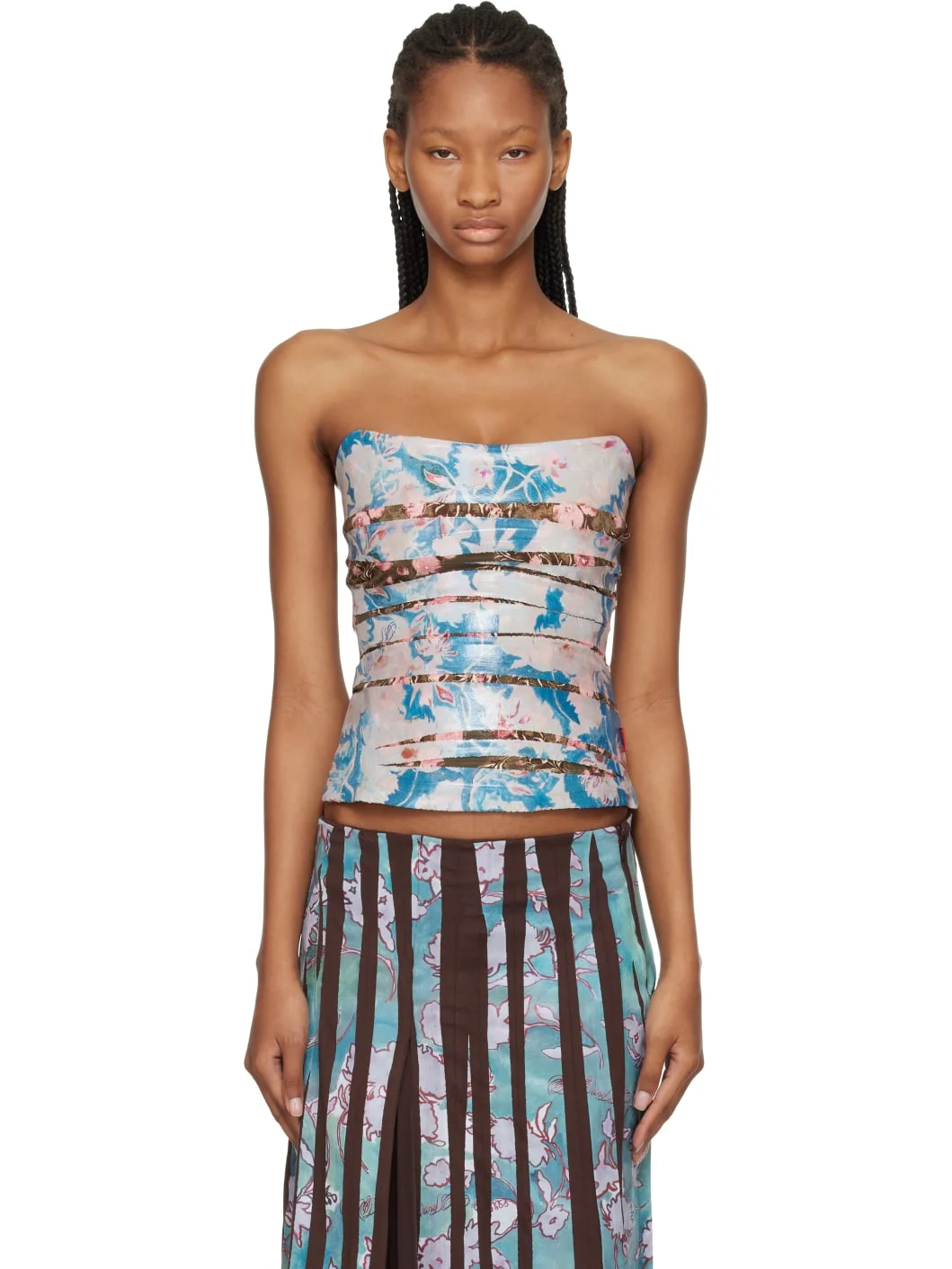 Blue & Pink T-Laxe Top - 1