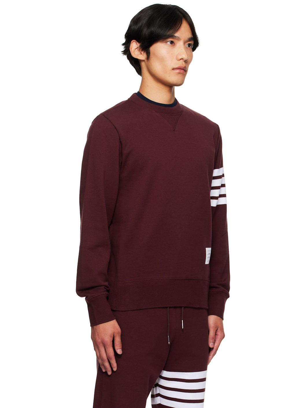 Burgundy Classic Loopback 4-Bar Sweatshirt - 2