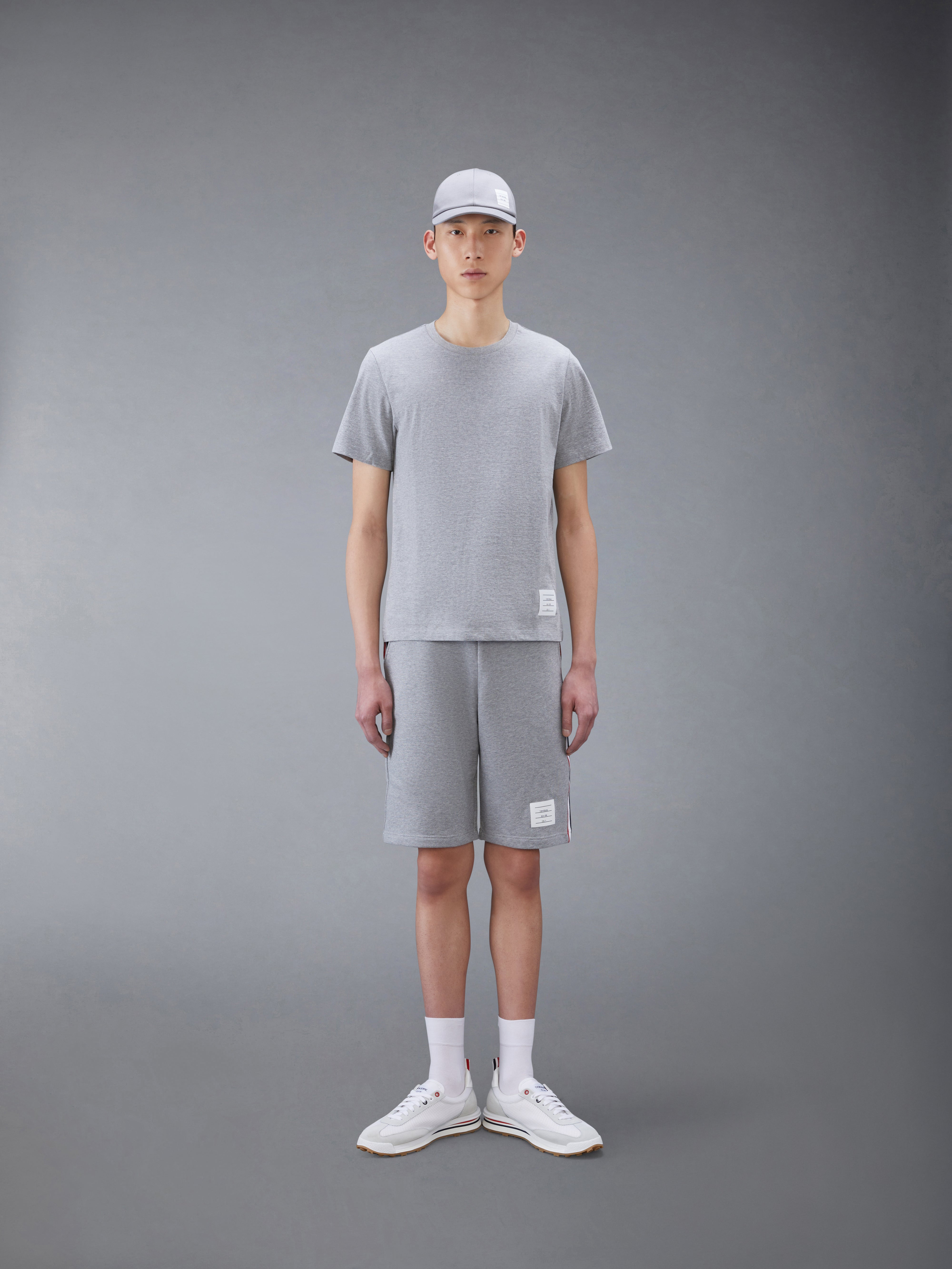 Light Grey Medium Weight Jersey Side Slit Relaxed Fit Tee - 3