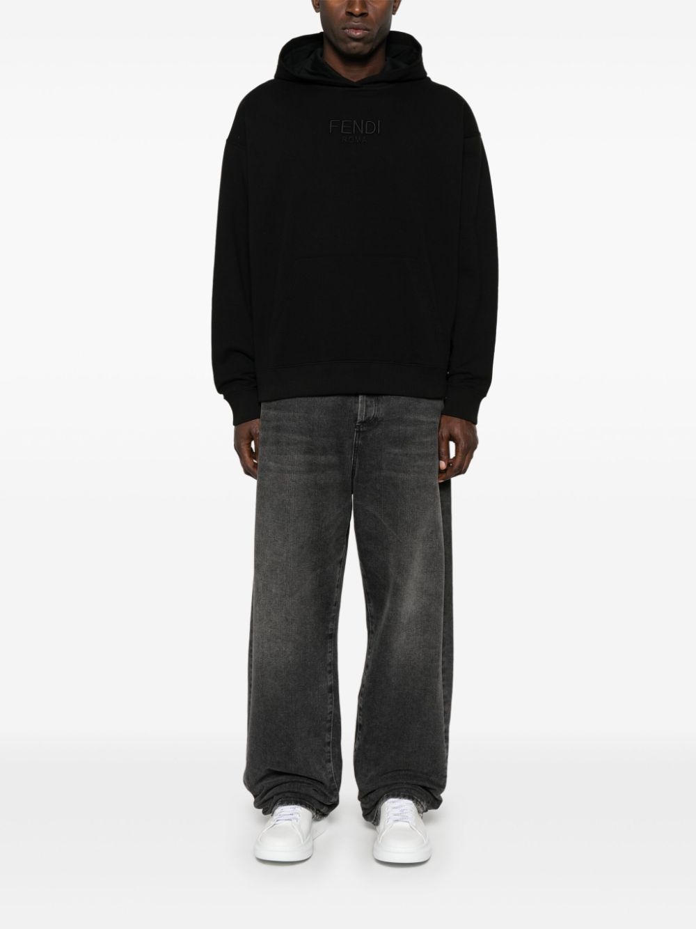 logo-embroidered hoodie - 2