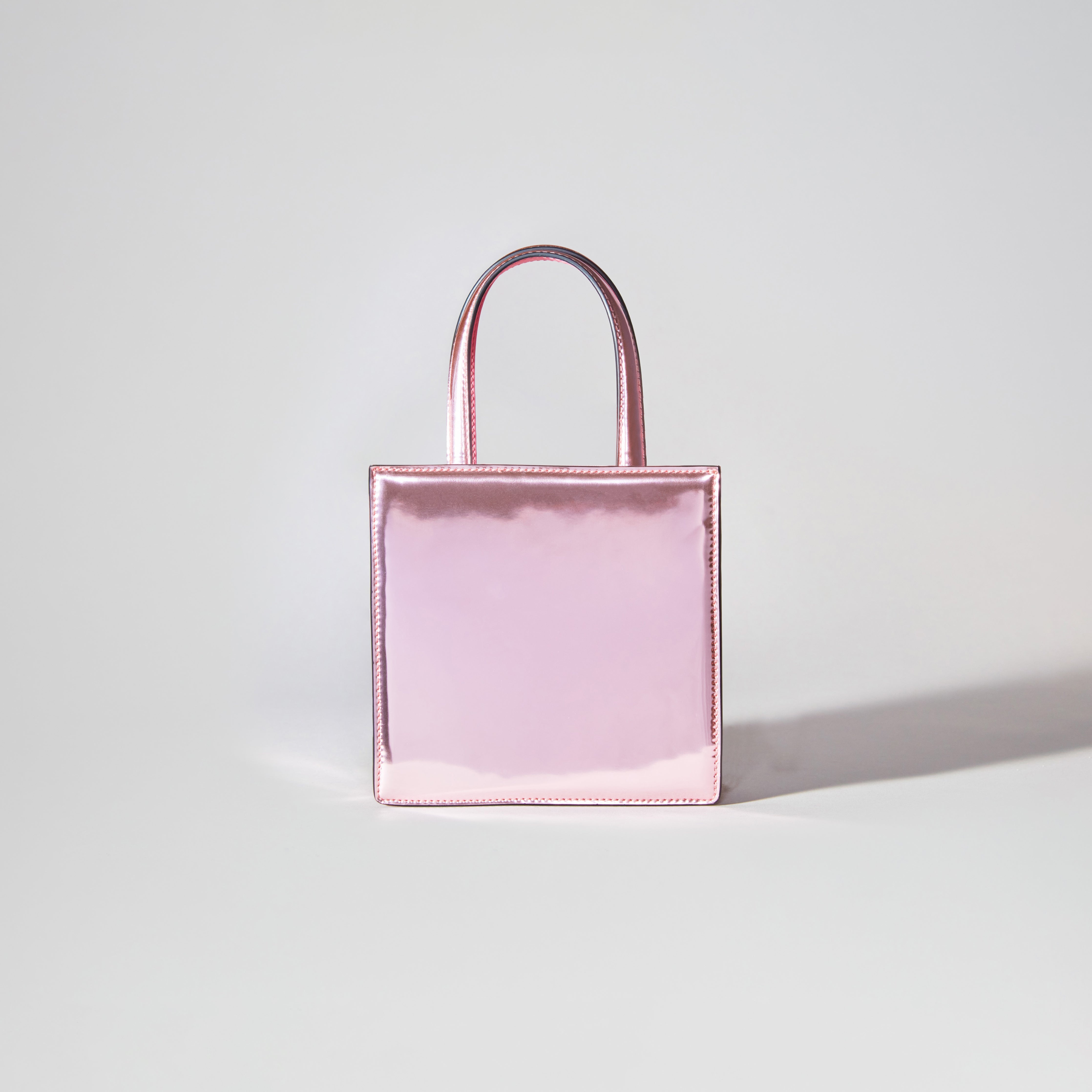 Pink Metallic Mini Tote Bow Bag - 3