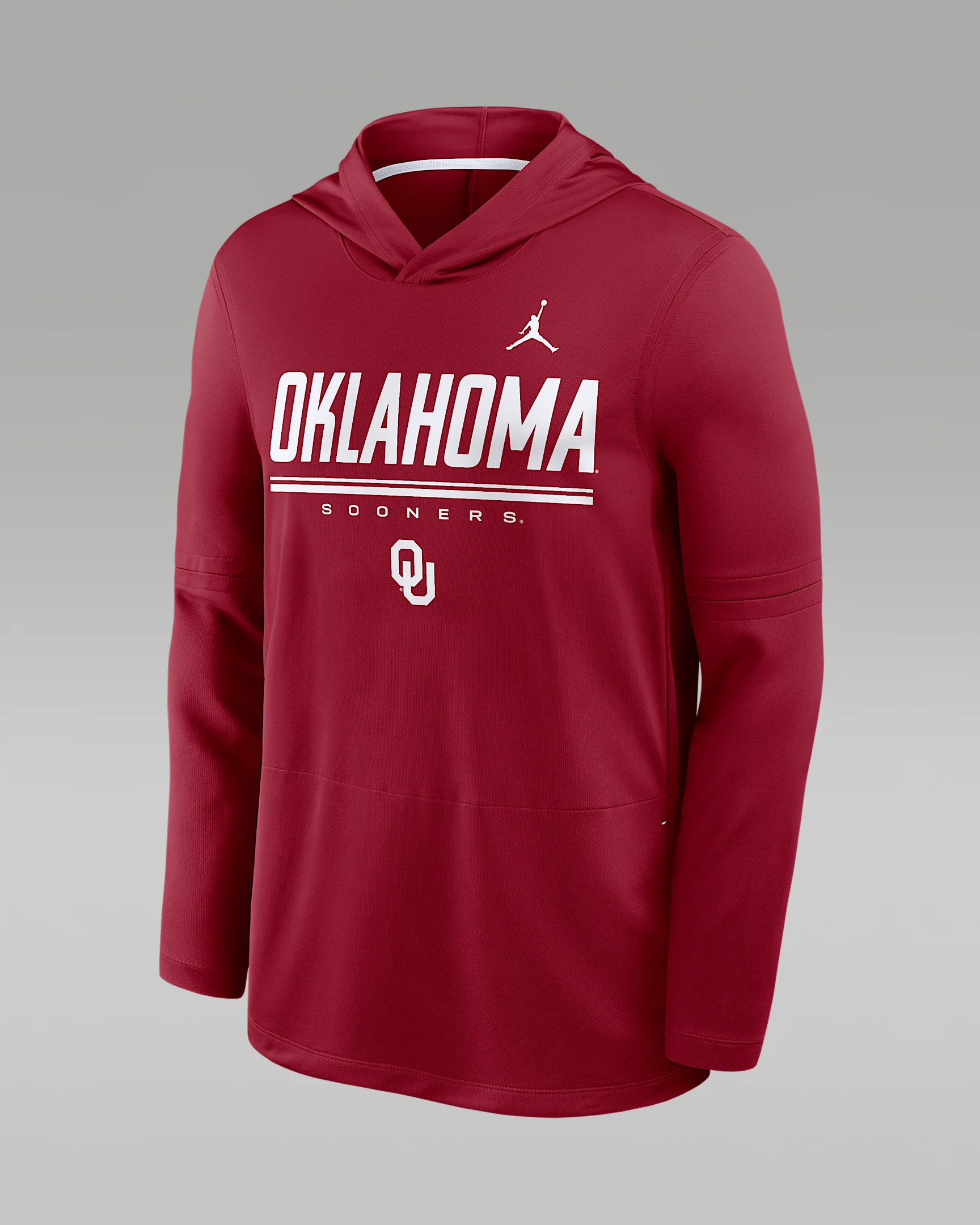 Oklahoma Sideline Men's Jordan Brand Dri-FIT College Long-Sleeve Hooded Top - 1