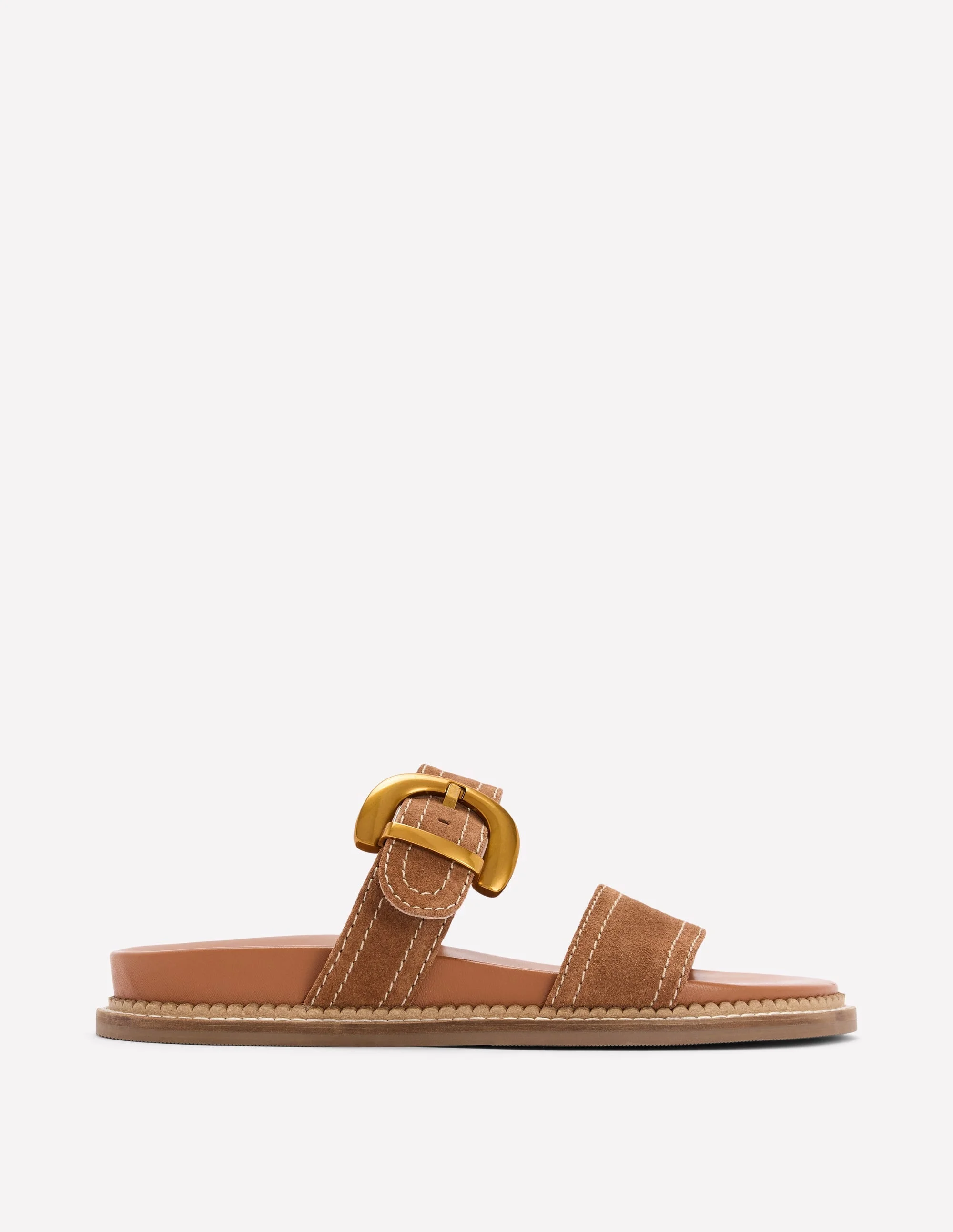 Caryl Double Strap Sandals-Tan - 1