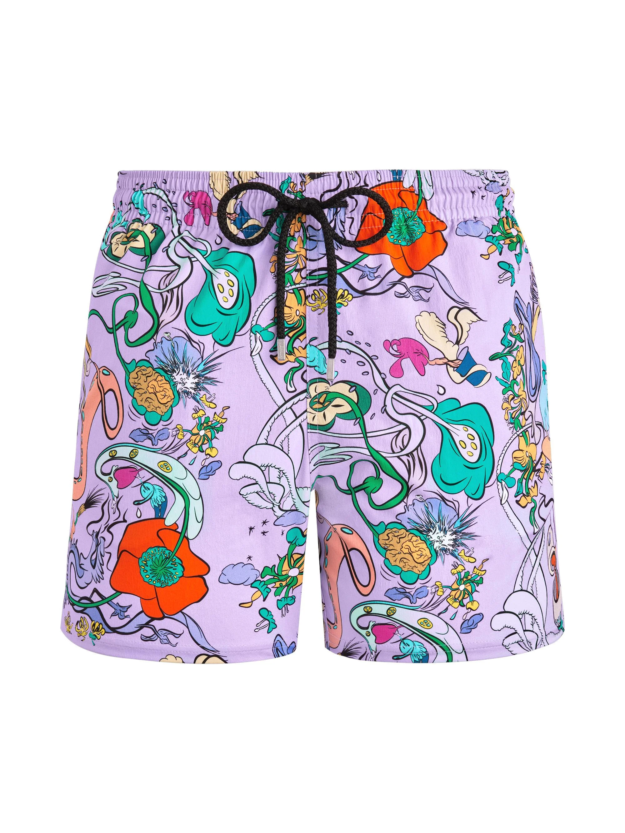 Men's Opimogourou Graphic Swim Trunks - Lilac - 1