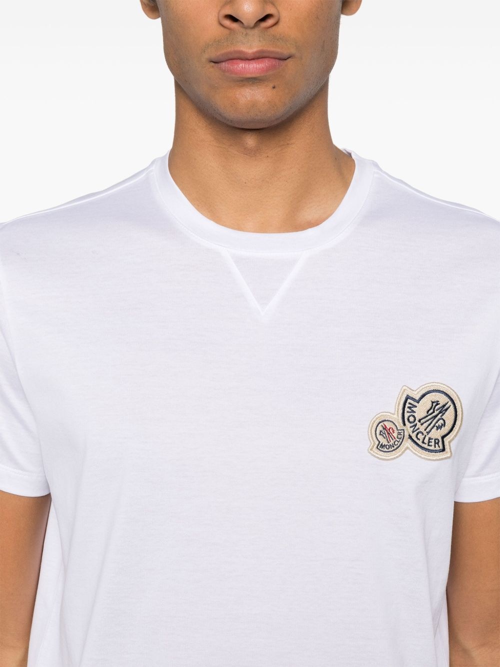 double-logo patch T-shirt - 4