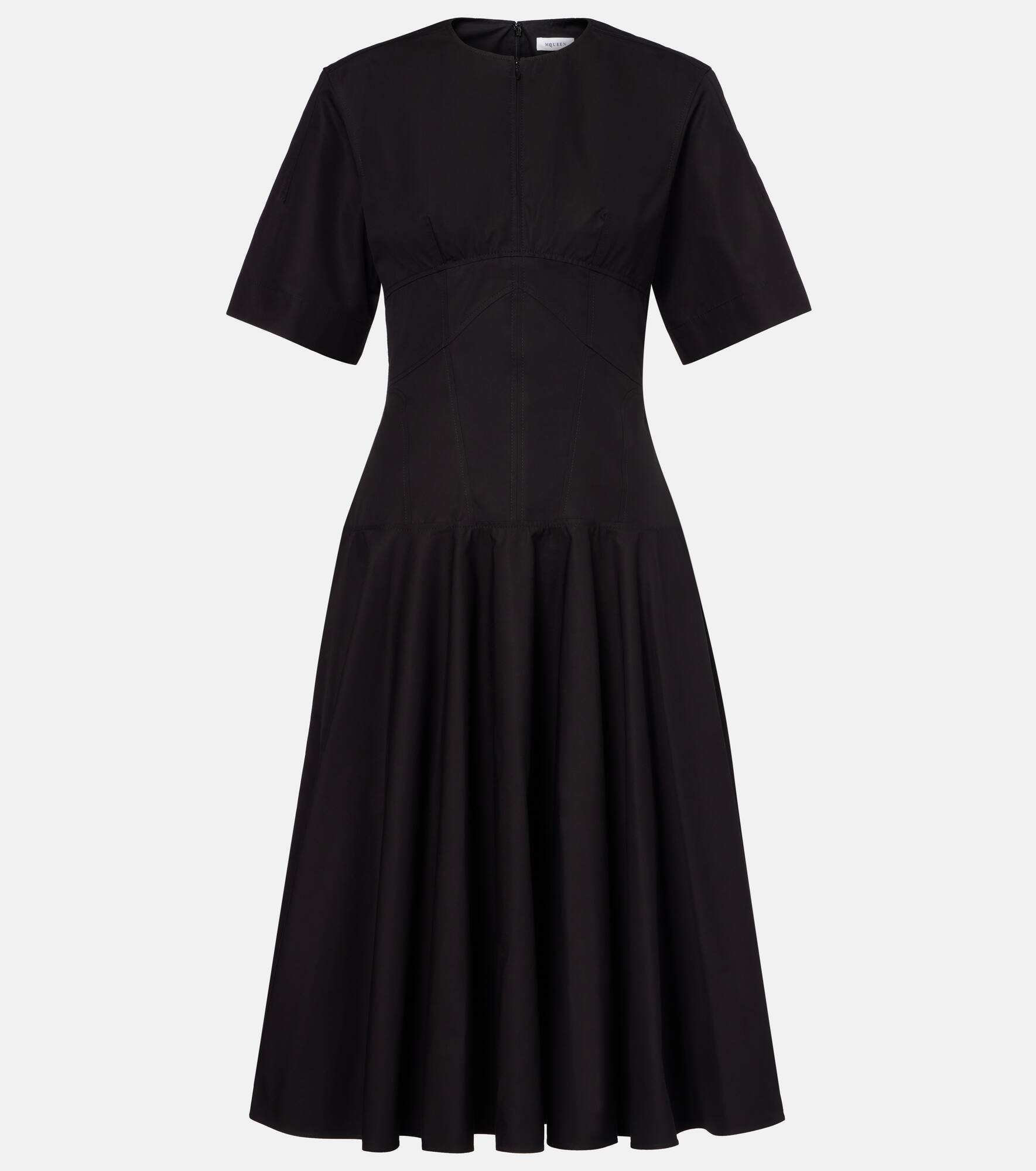Cotton poplin midi dress - 1