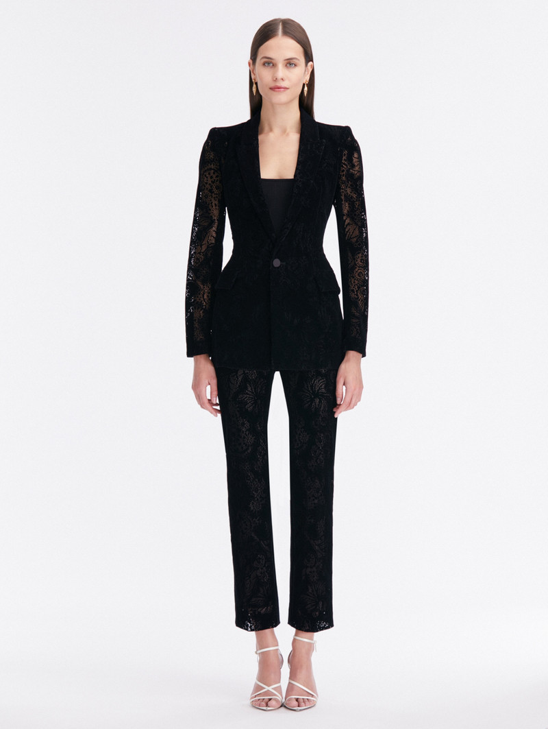 FLORAL LACE STRAIGHT LEG PANT - 1