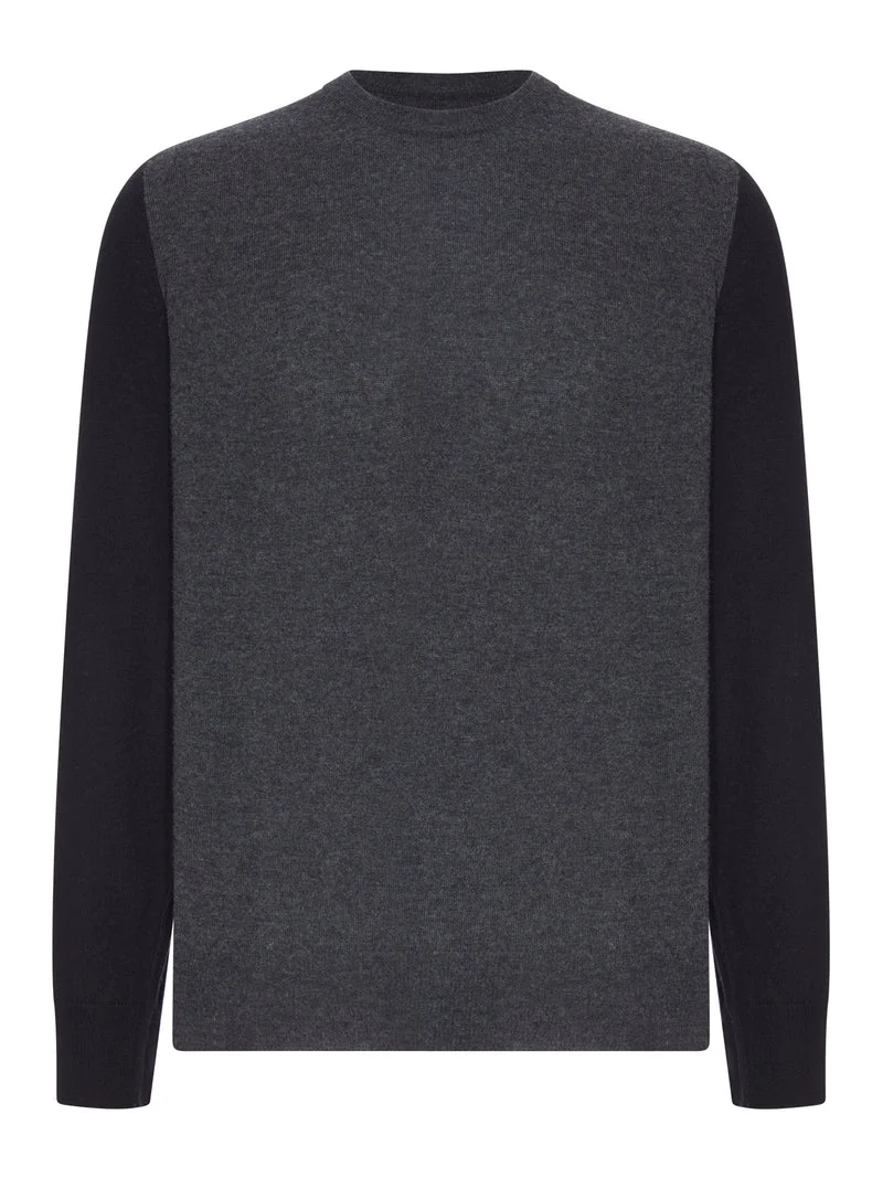 Maison Margiela Men Color-Block Crew-Neck Sweater - 1