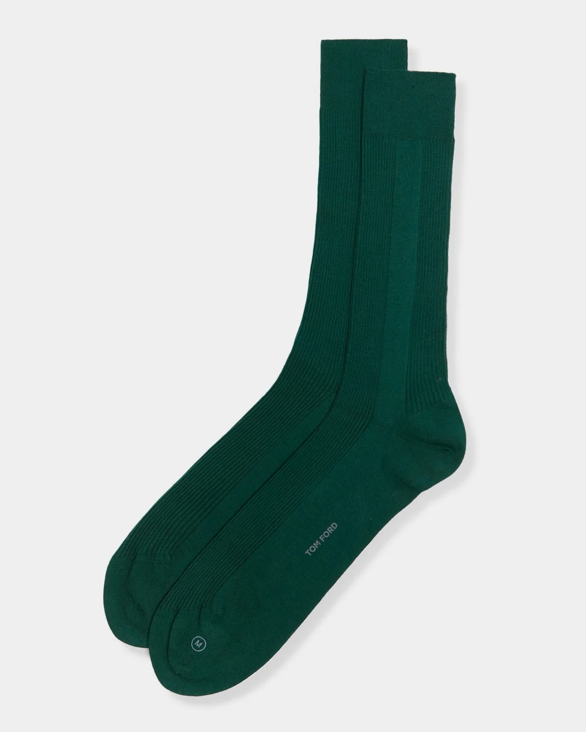 Men's Ribbed Cotton Crew Socks - 1