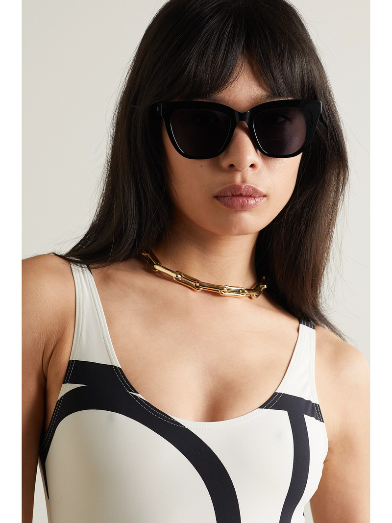 Le Specs Enthusiplastic Oversized Cat-eye Recycled-acetate Sunglasses outlook