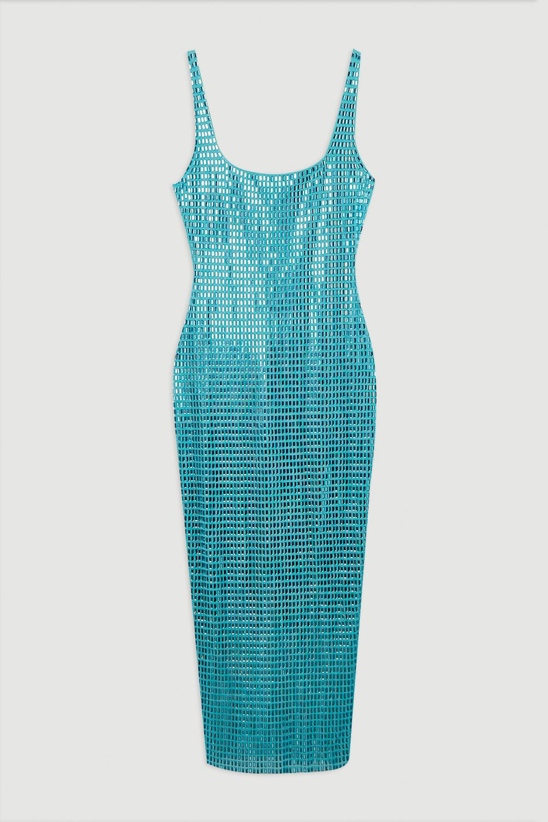 Premium Crystal Embellished Midi Dress - 1