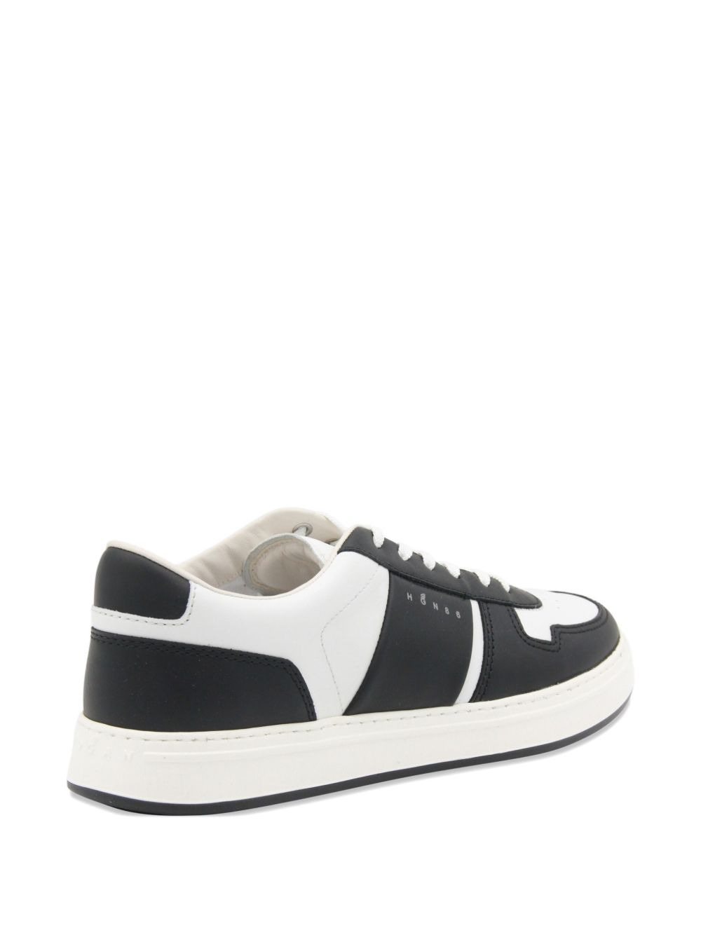 leather panelled sneakers - 4
