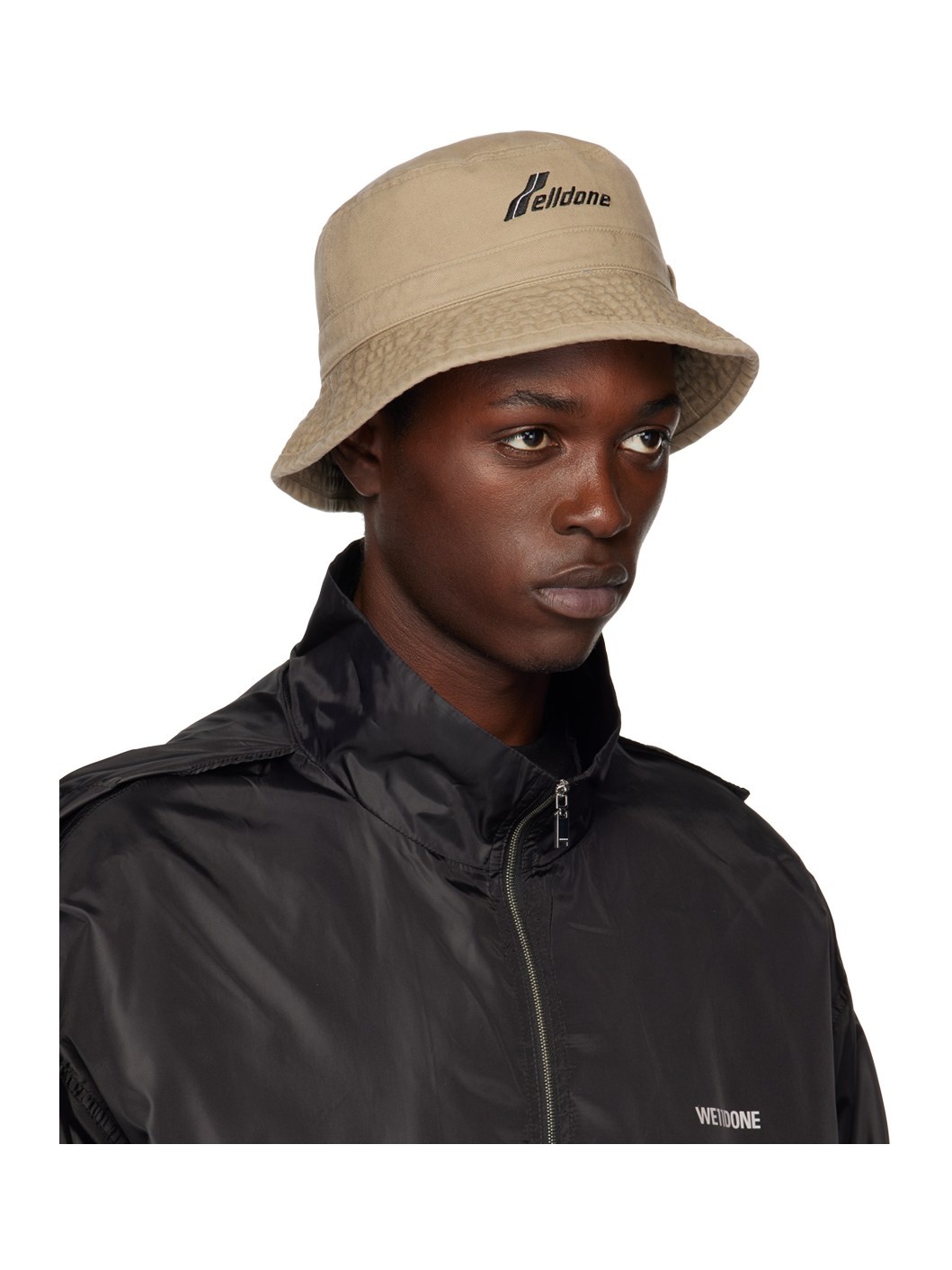 Beige Washed WD Logo Bucket Hat - 2