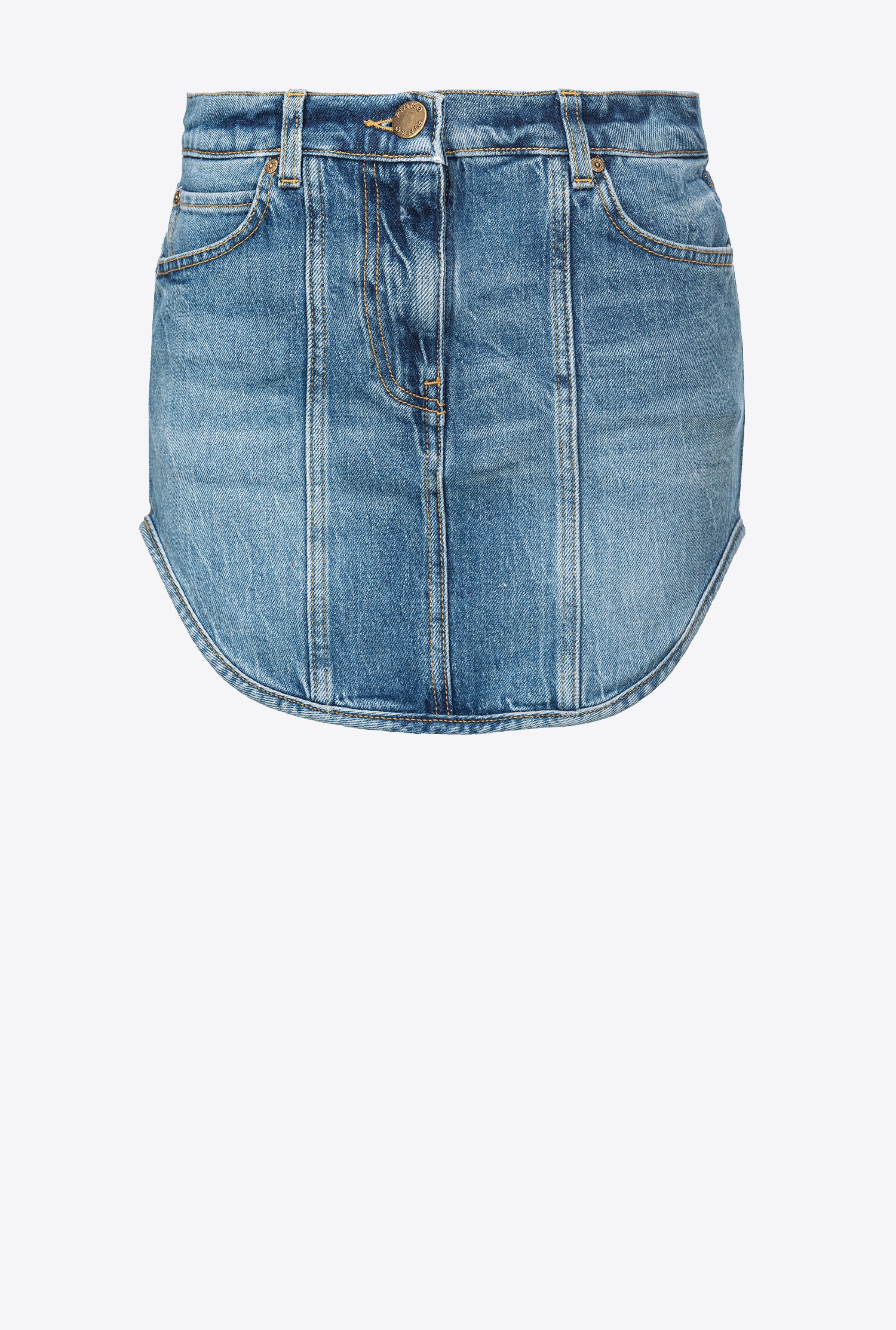 STRETCH DENIM MINI SKIRT - 1