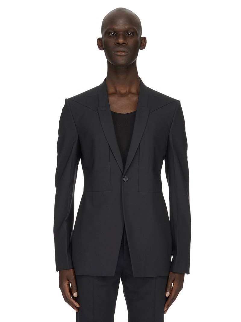 seam-detail single-breasted blazer 1
