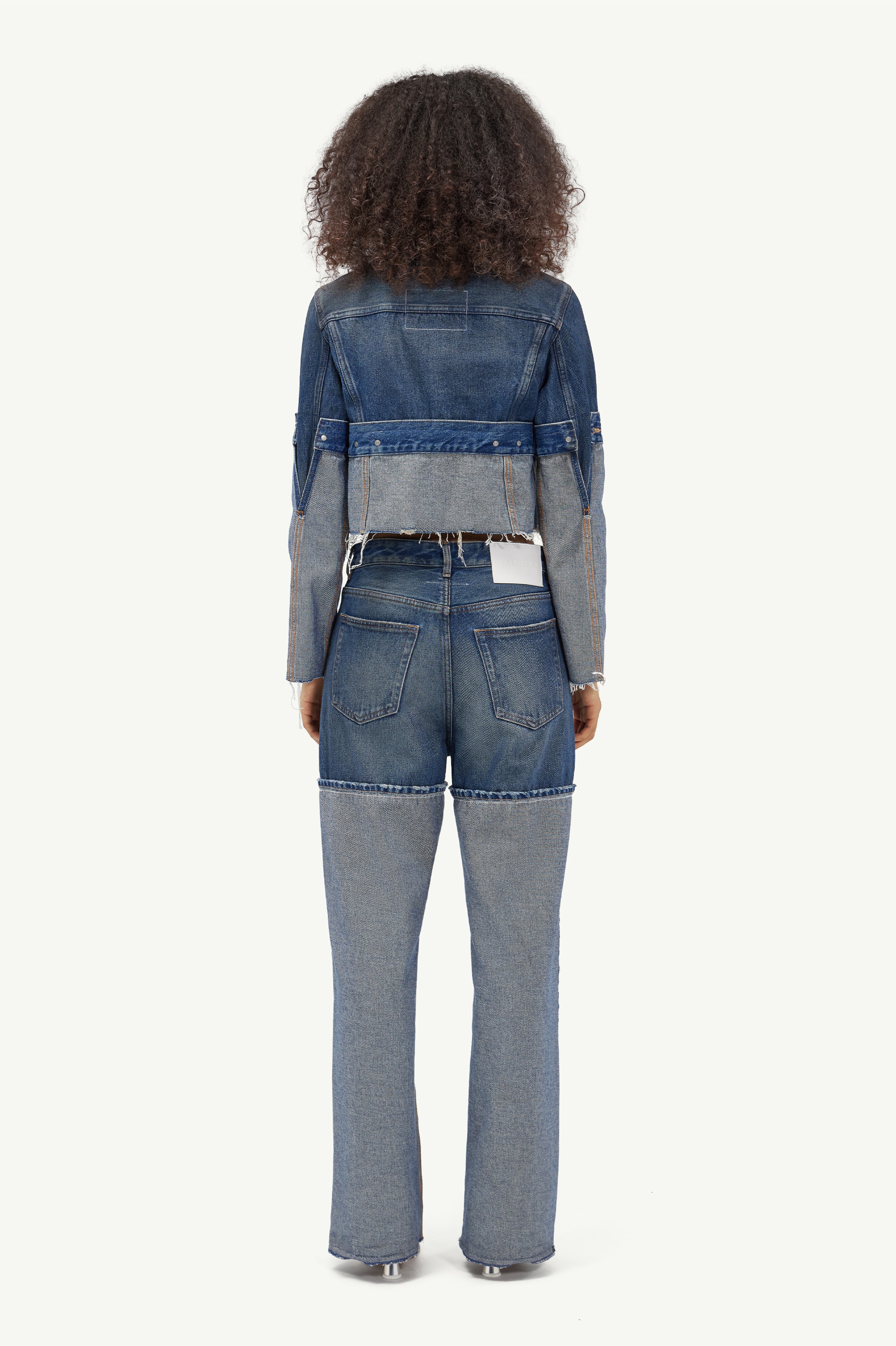 Cropped denim jacket - 4