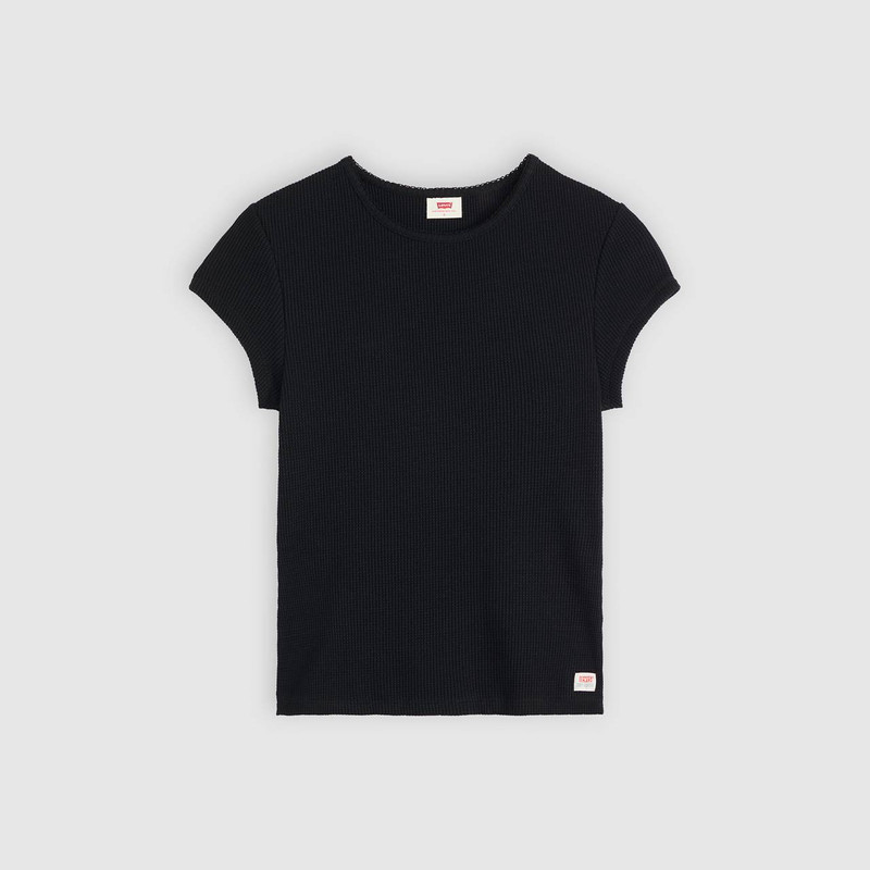 DRY GOODS WAFFLE CAP-SLEEVE TEE 1