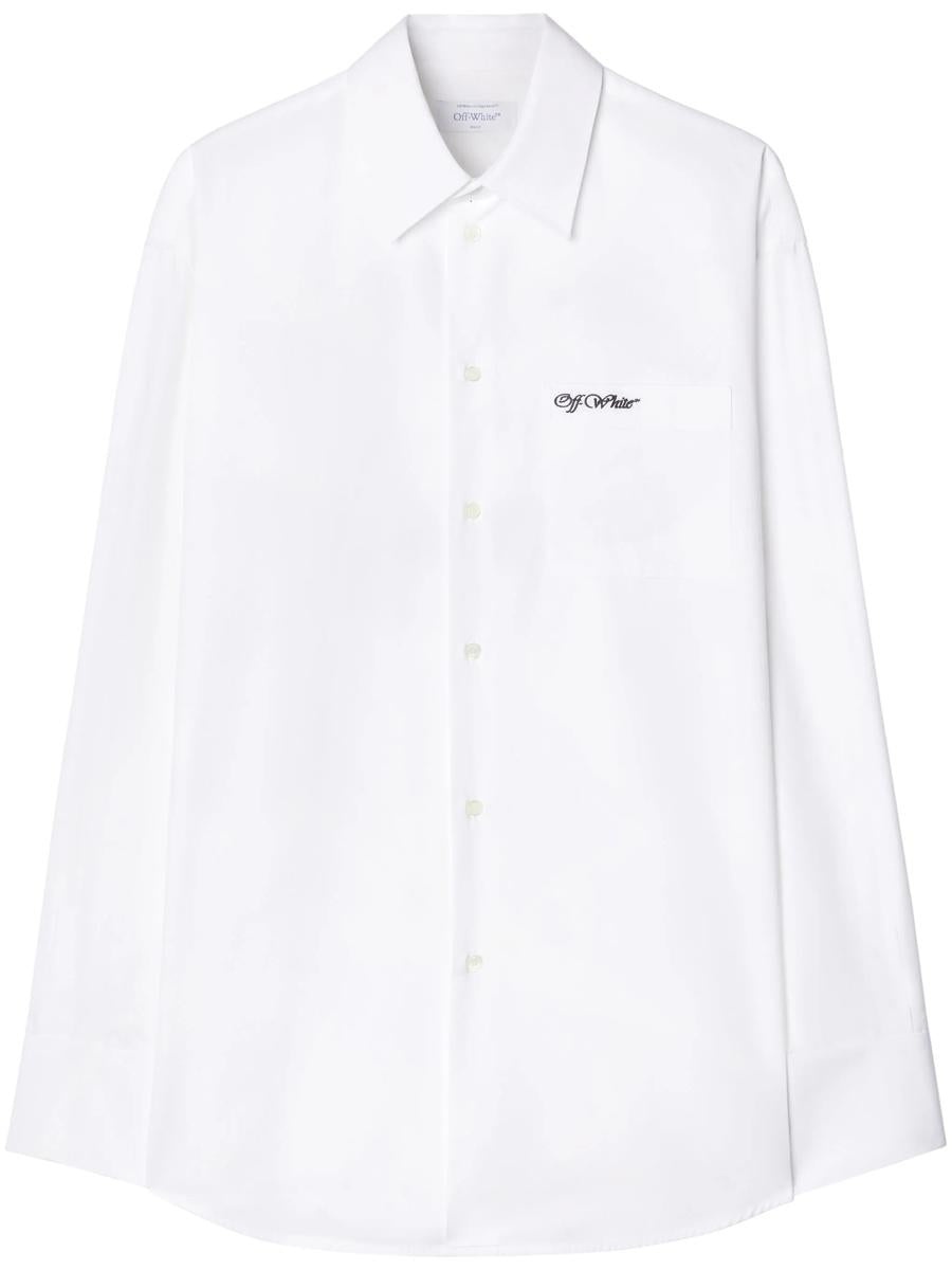 Off-White College Cotton-Poplin Oversize Shirt - 1