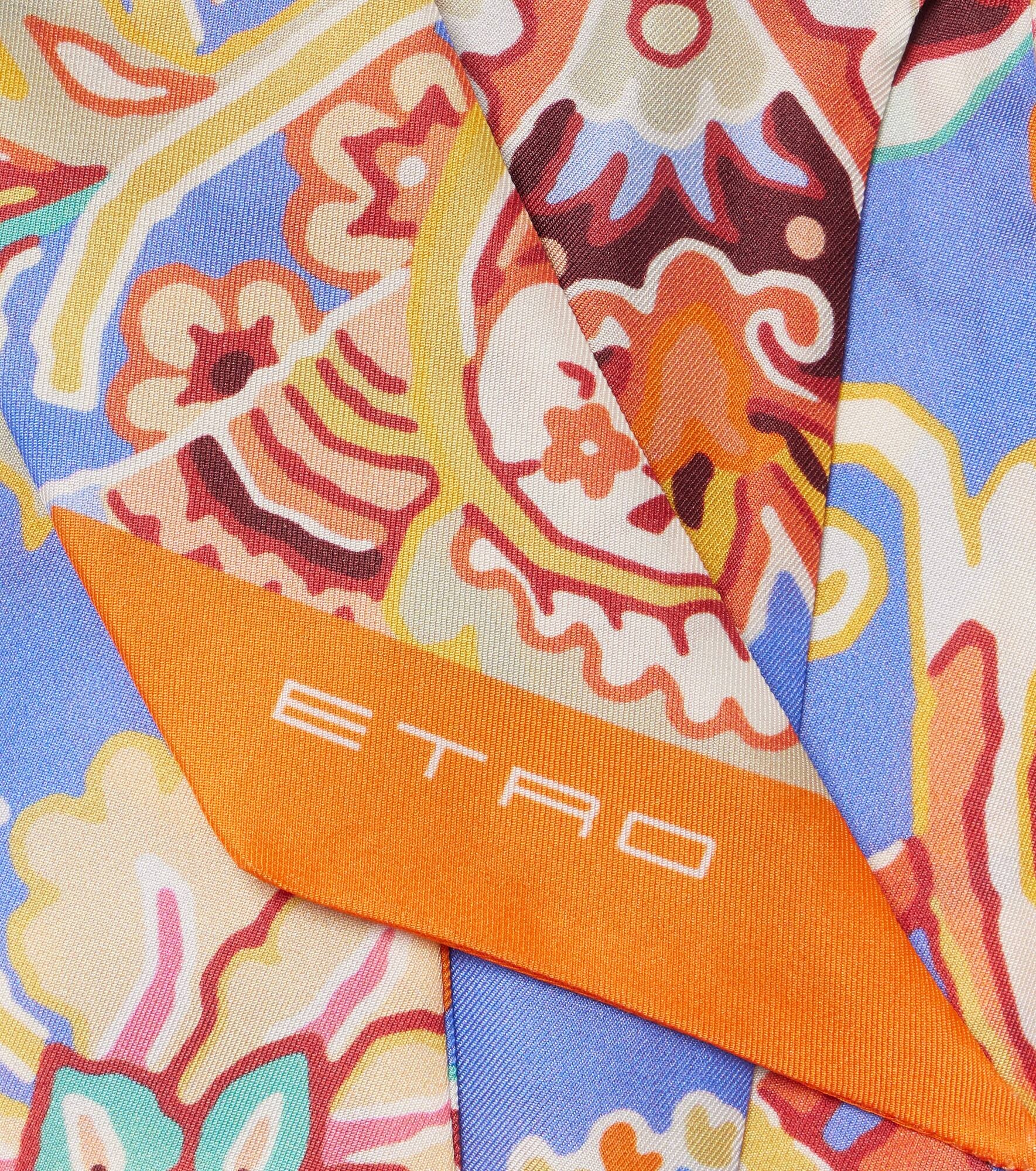 Printed silk twill scarf - 4
